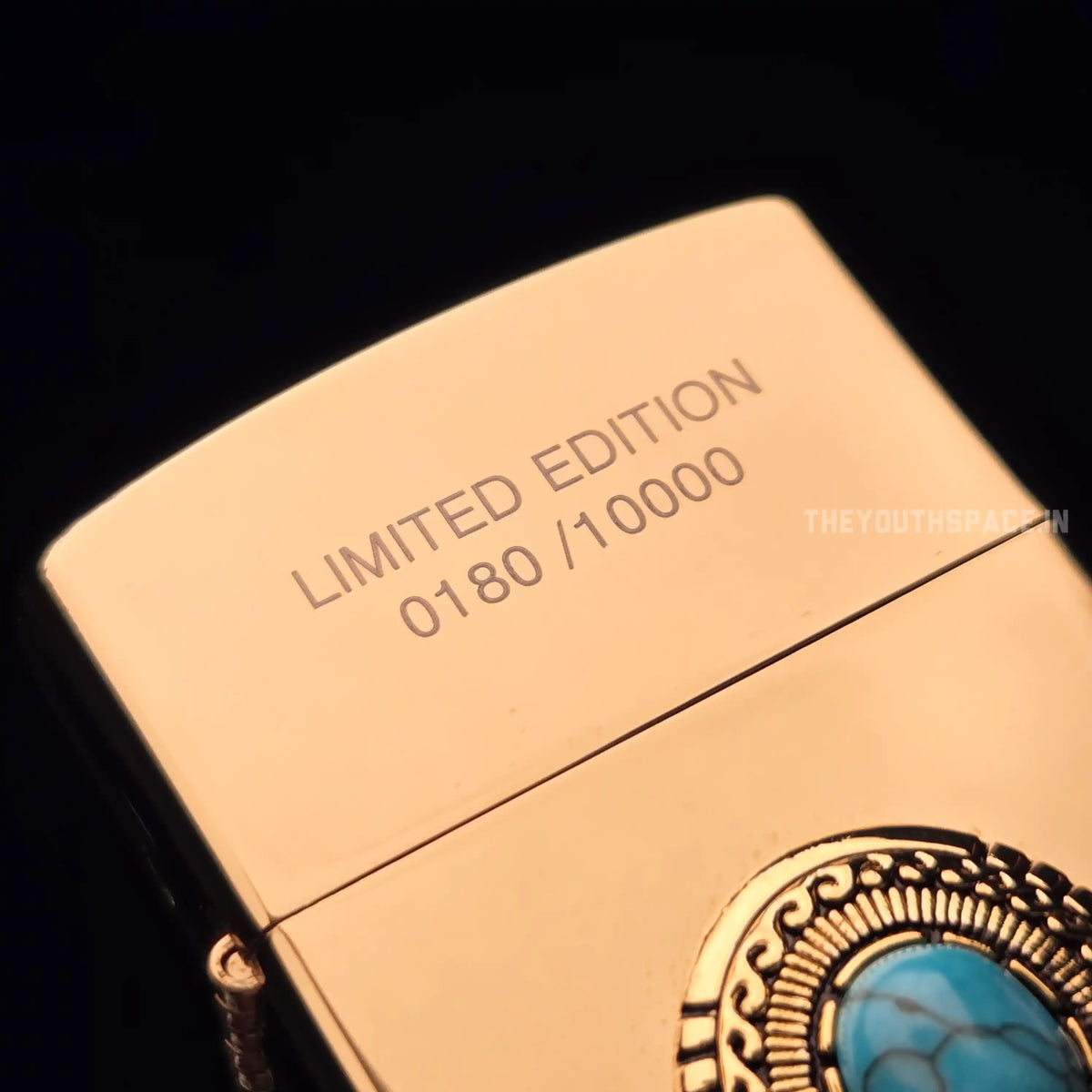 ZORRO ULTIMATE JUSTICE BRASS TURQUOISE LUCKY STONE LIGHTER 24HK