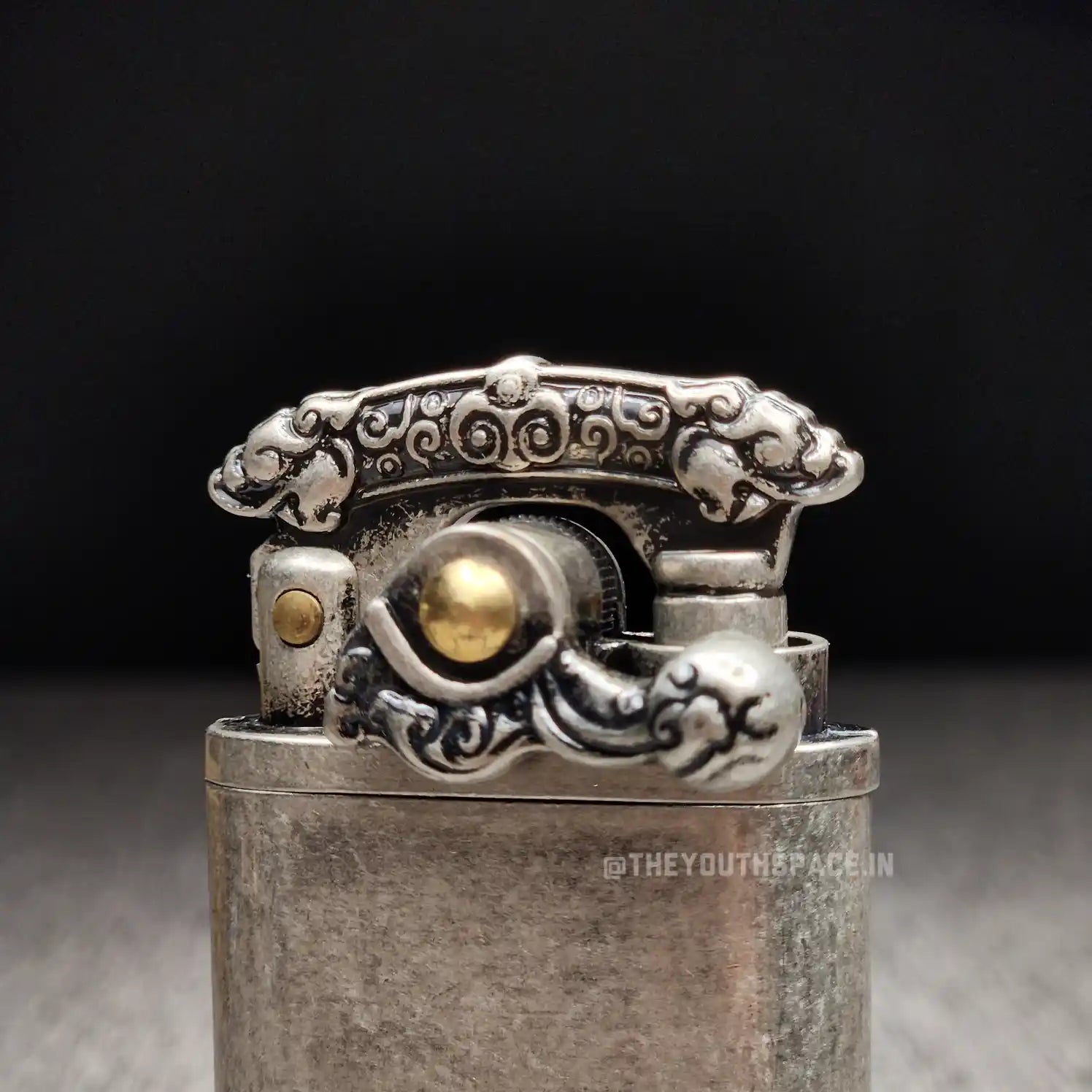 Antique Ornate Rocker Arm Kerosene Lighter