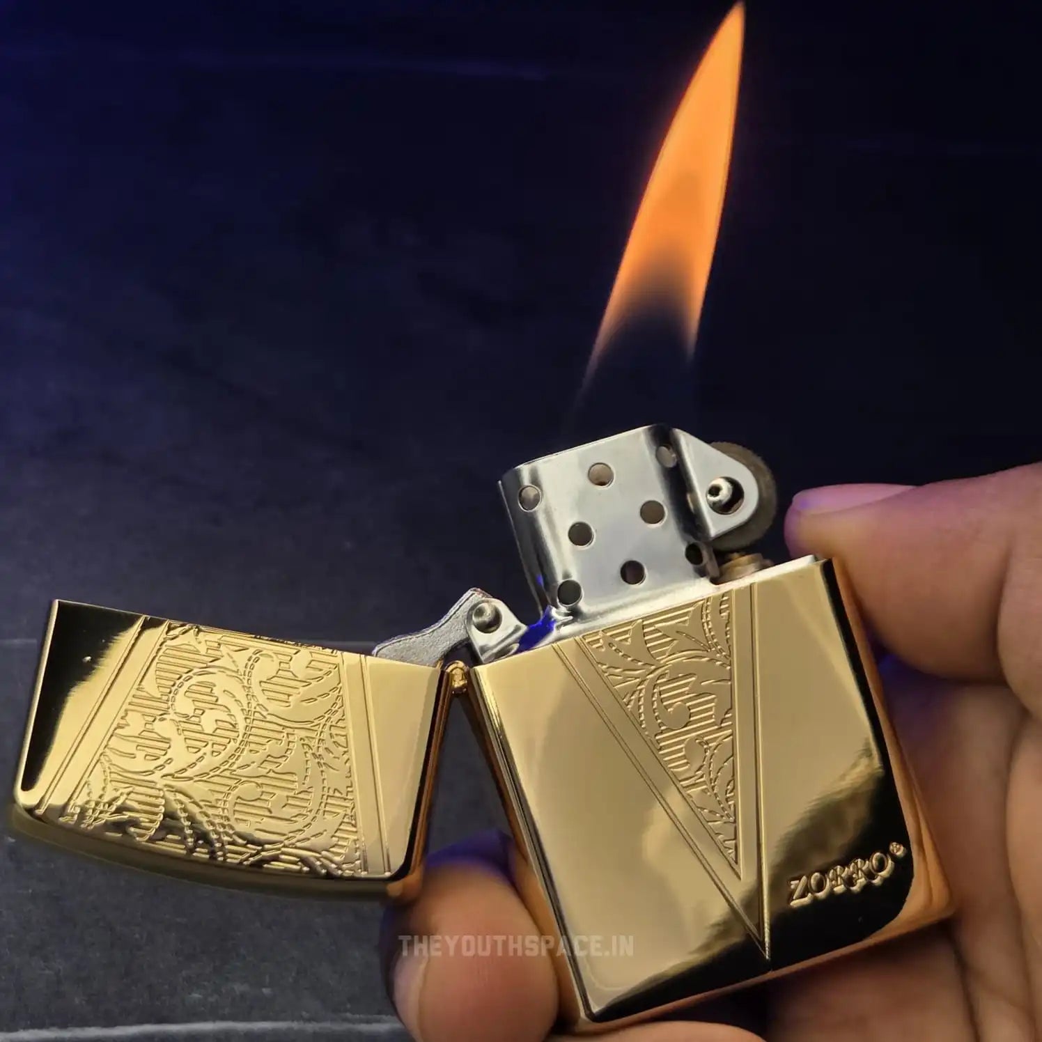 ZORRO ULTIMATE JUSTICE BRASS GOLDEN ENGRAVED LIGHTER 22HK