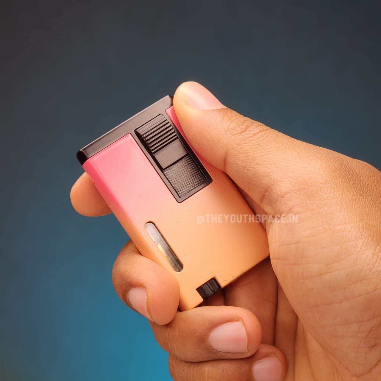 Dual tone Red Flame Jet Ignition Lighter (Metallic)