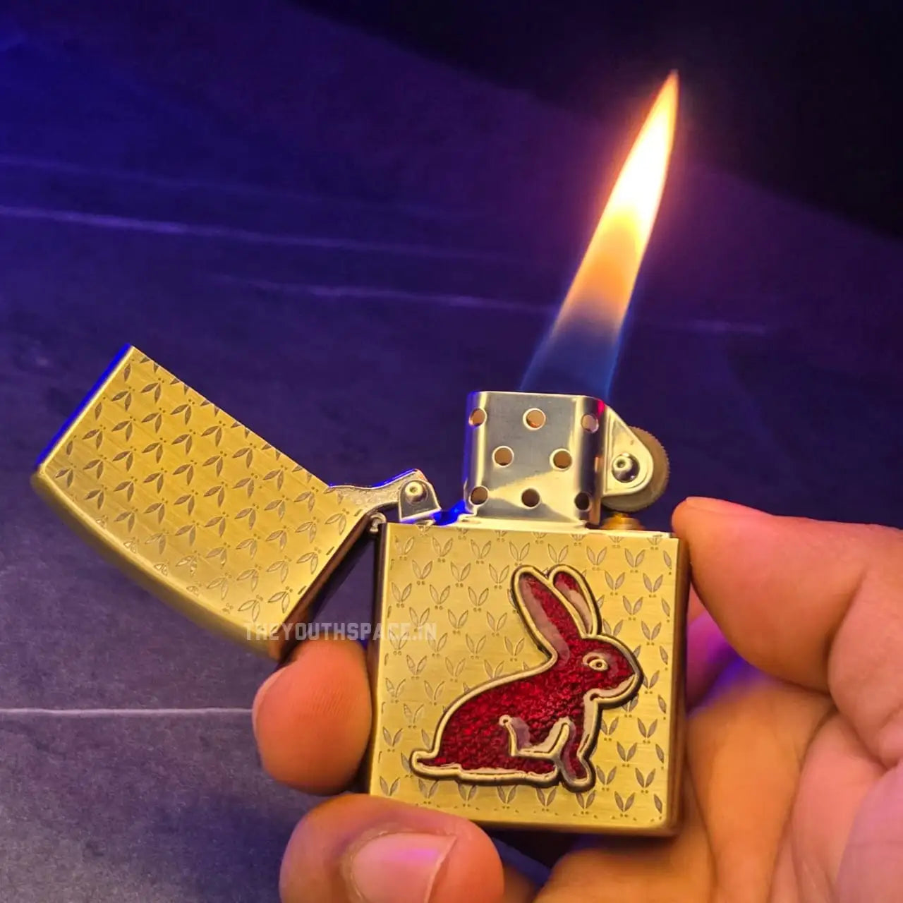Zorro Ultimate Justice Brass red Bunny Emblem Lighter 22 HK