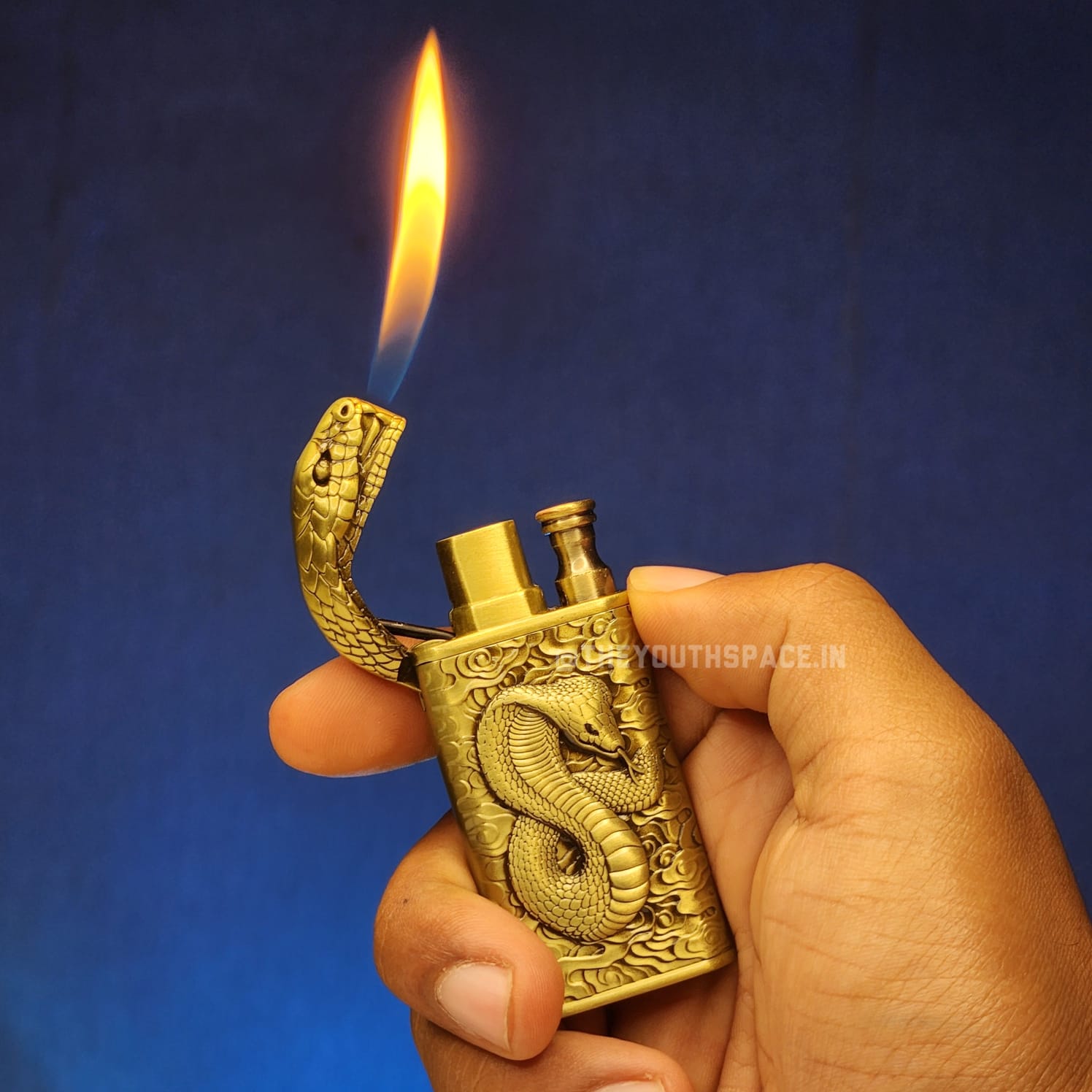 King Cobra Dual Flame Mode Lighter (Metallic)