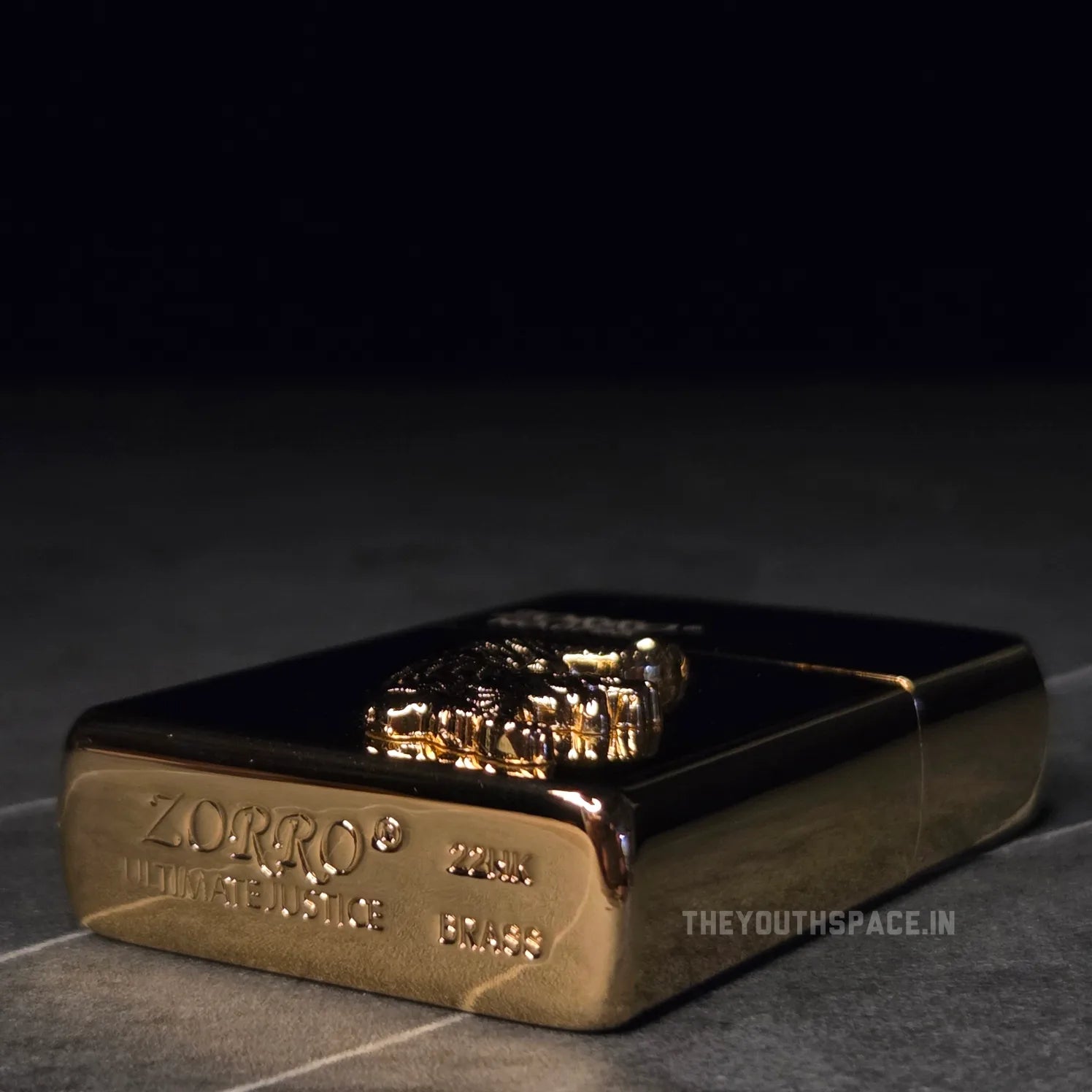 ZORRO ULTIMATE JUSTICE BRASS GOLDEN TIGER EMBOSSED LIGHTER 2025