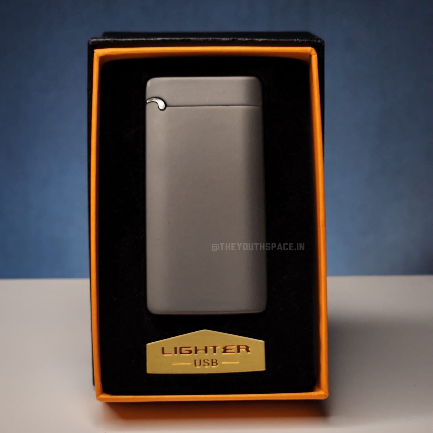 Electric Double Arc Metallic Lighter with Flame stick