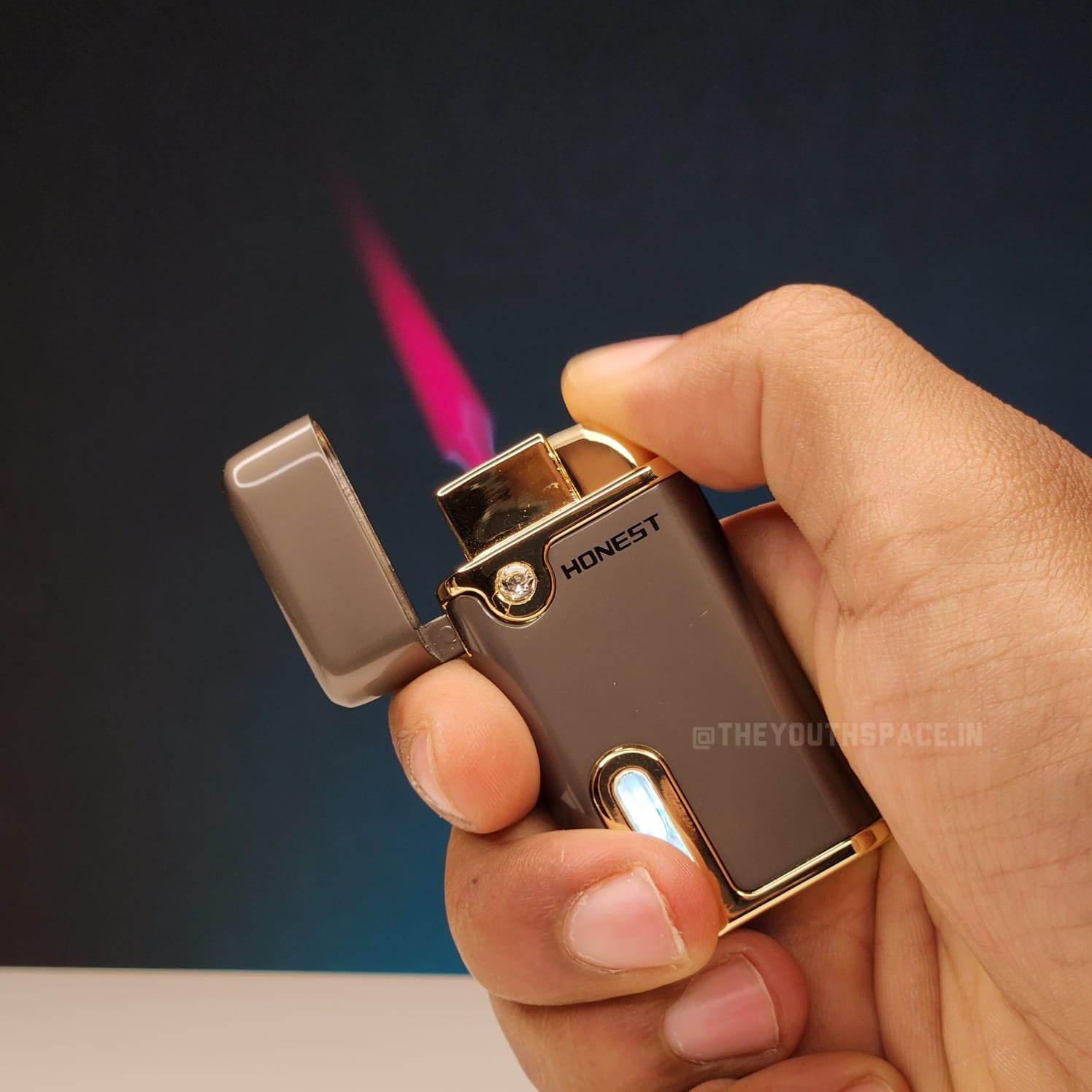 Mini Glow Tank Red Flame Jet Lighter