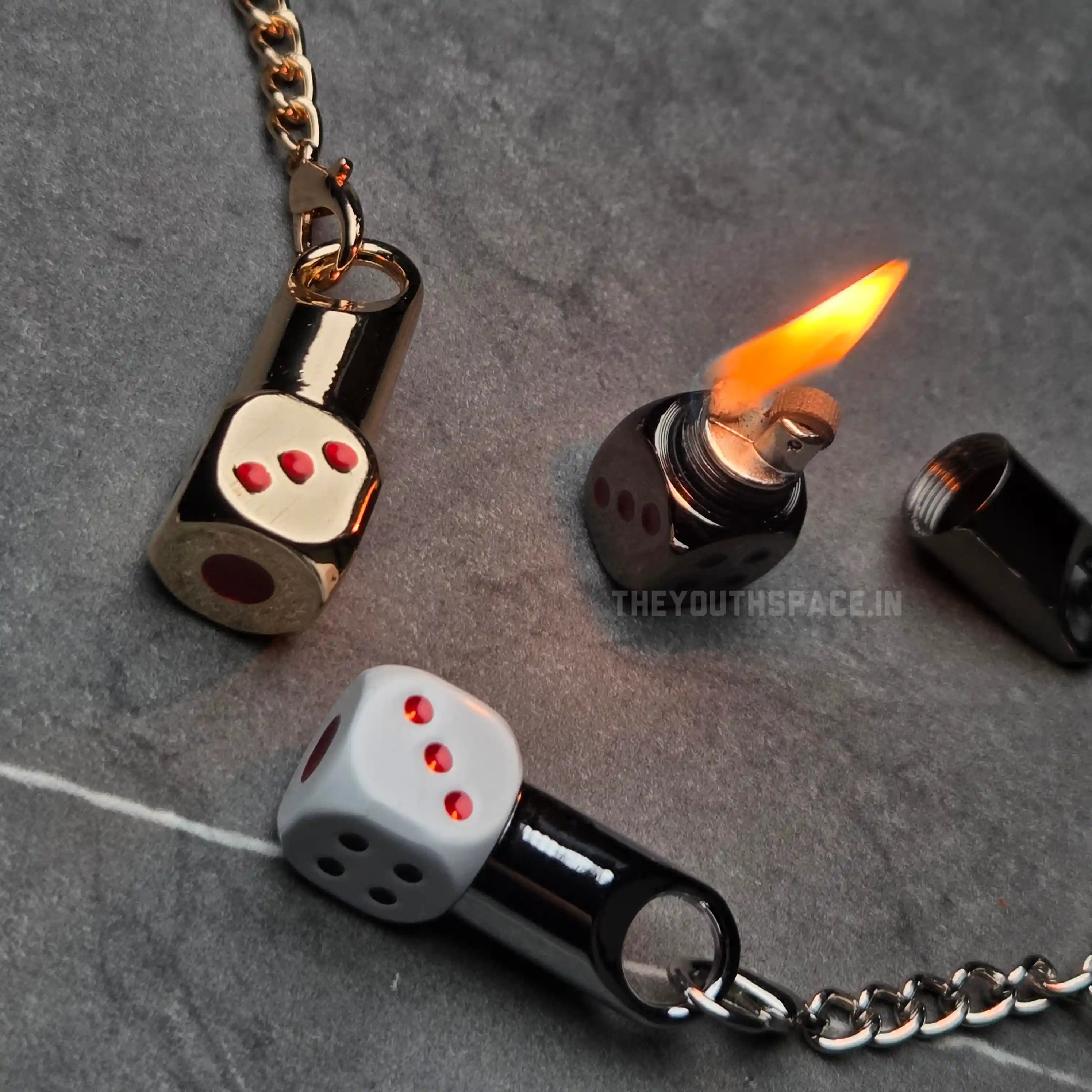 Mini Dice Hidden Keychain Lighter