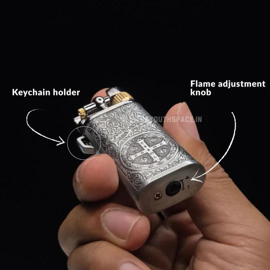 Saint Benedict Engraved Lighter