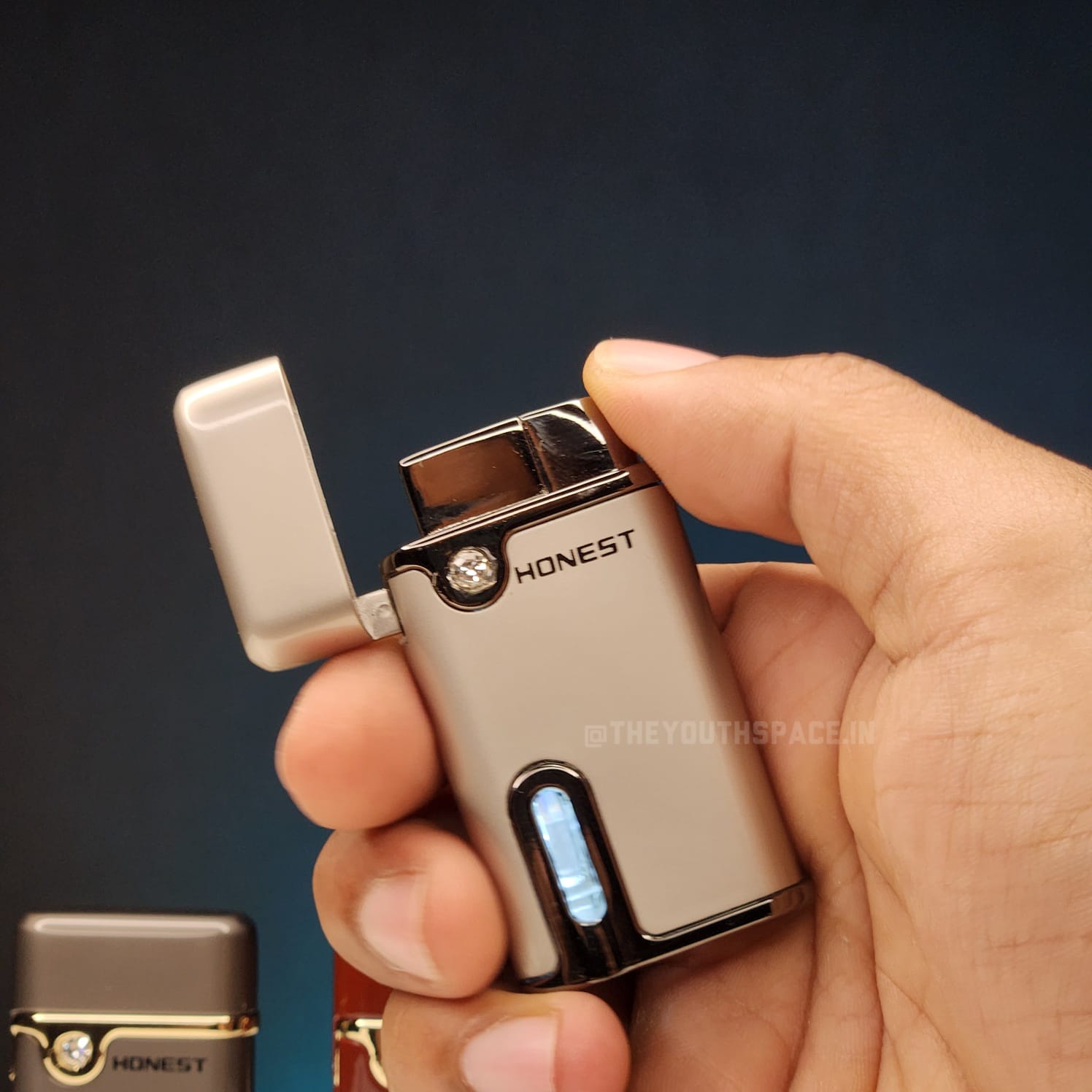 Mini Glow Tank Red Flame Jet Lighter