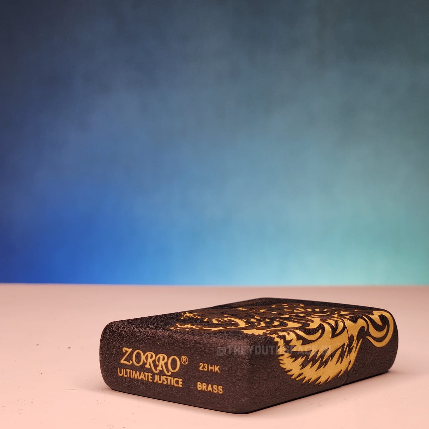 ZORRO ULTIMATE JUSTICE BRASS TIGER FACE LIGHTER 23HK