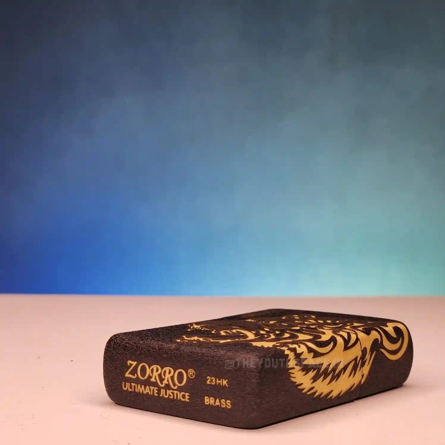ZORRO ULTIMATE JUSTICE BRASS TIGER FACE LIGHTER 23HK