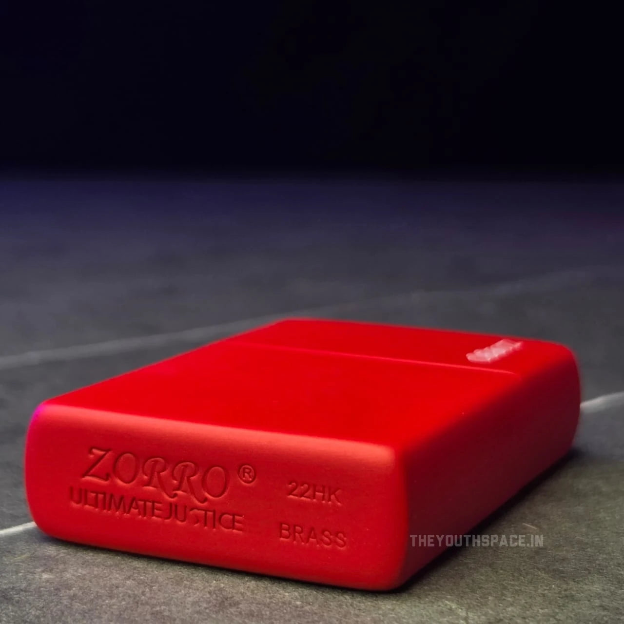 ZORRO ULTIMATE JUSTICE BRASS MATTE RED LIGHTER 22HK