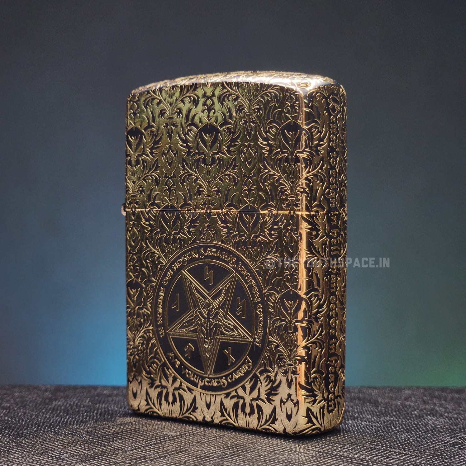 ZORRO Antique Brass Pentagram Engraved Lighter 2025 Edition