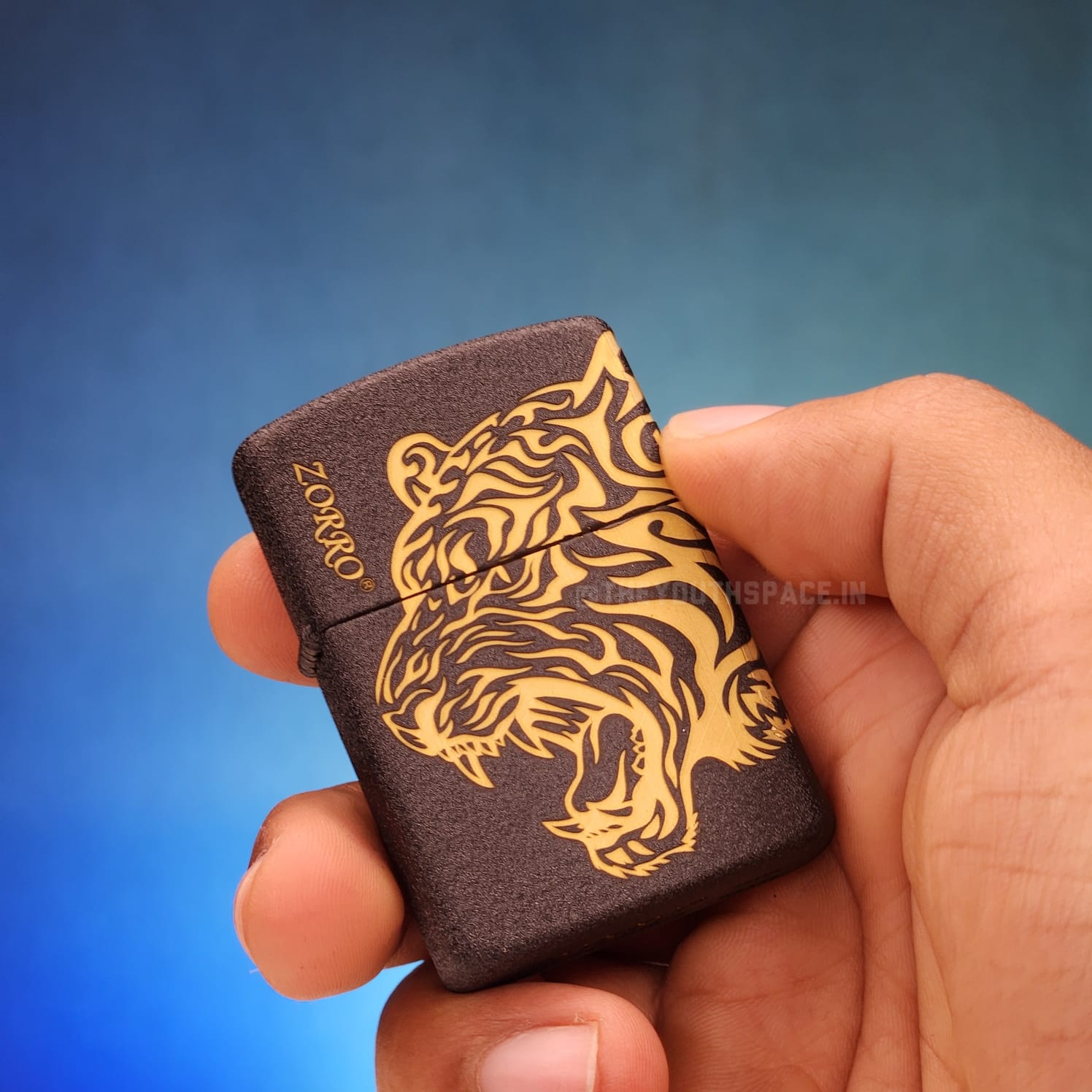 ZORRO ULTIMATE JUSTICE BRASS TIGER FACE LIGHTER 23HK