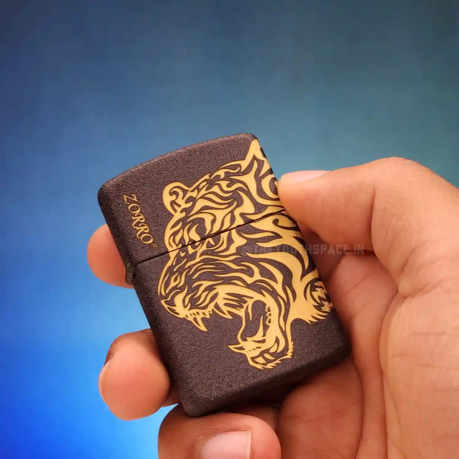 ZORRO ULTIMATE JUSTICE BRASS TIGER FACE LIGHTER 23HK