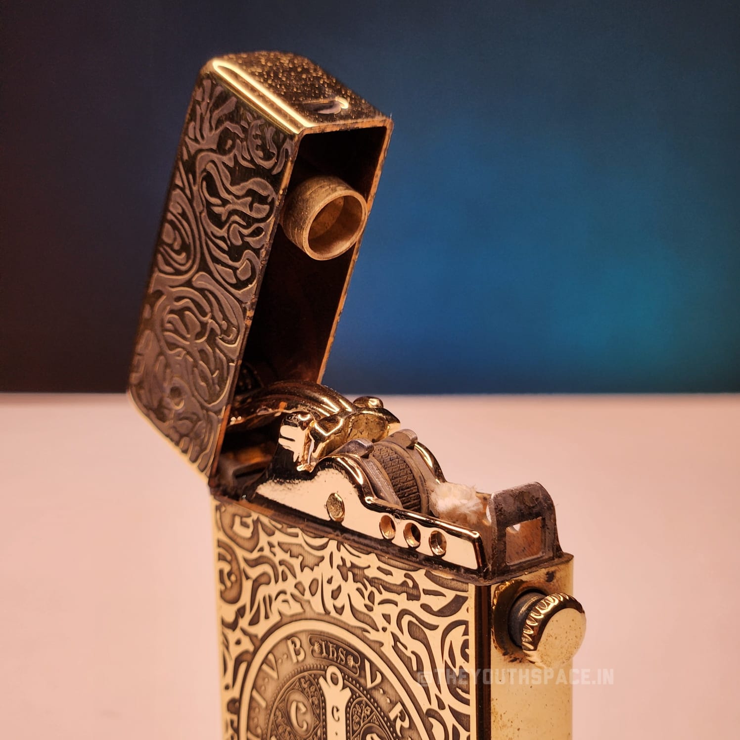 ZORRO Antique Brass Saint Benedict Cross Lighter