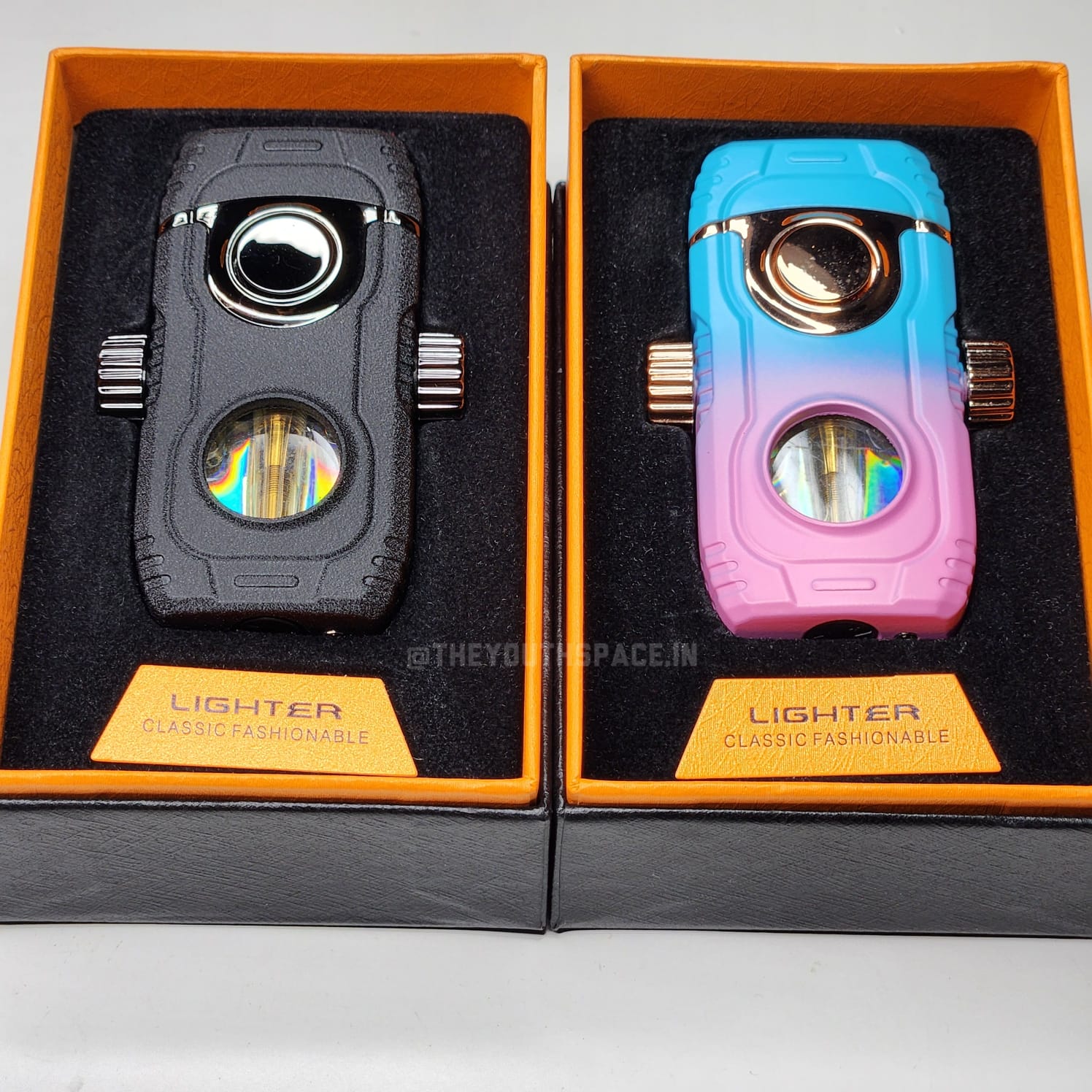 Premium Spinner Flame Shift Tank Lighter