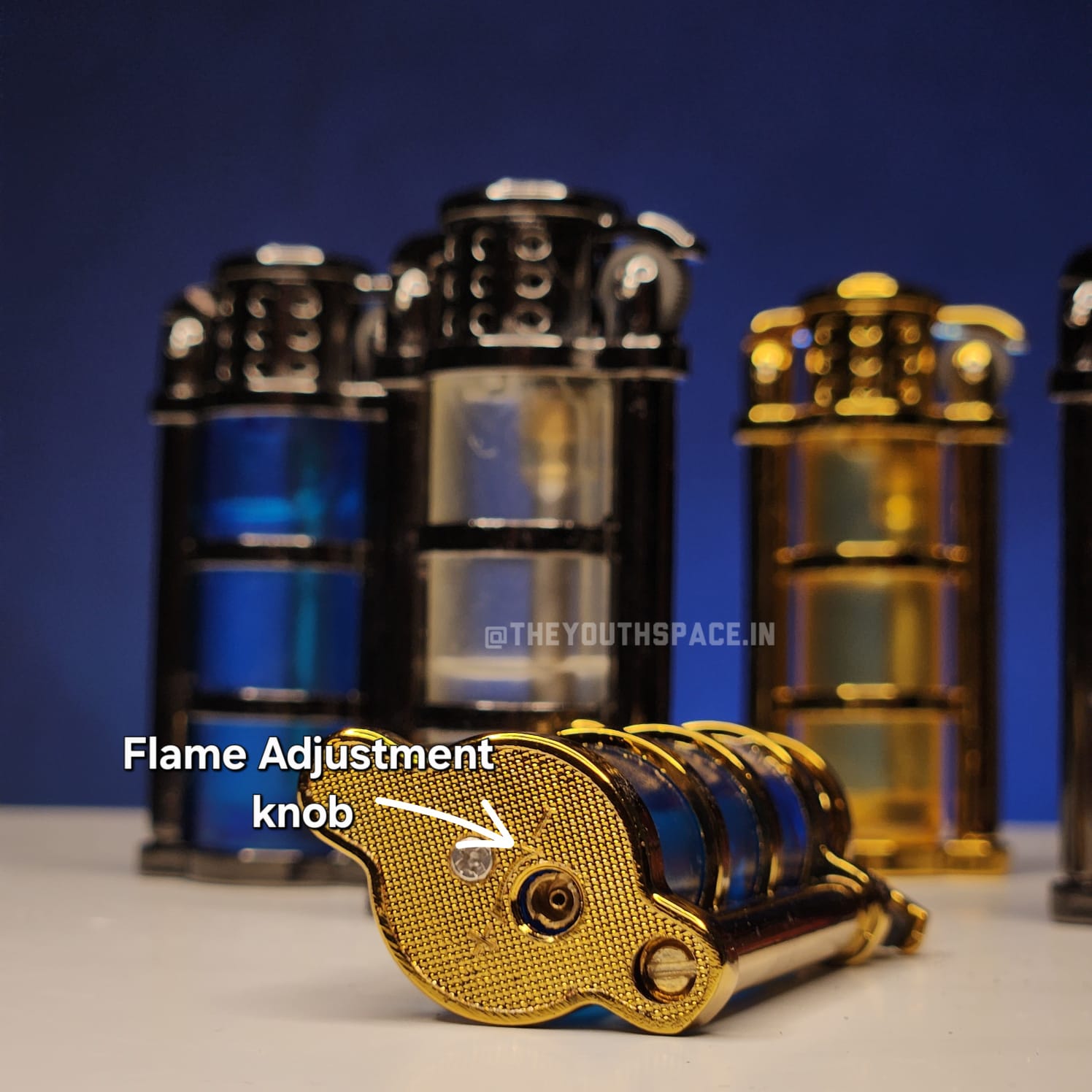 Lantern Clear Visible Tank Lighter (Metallic)