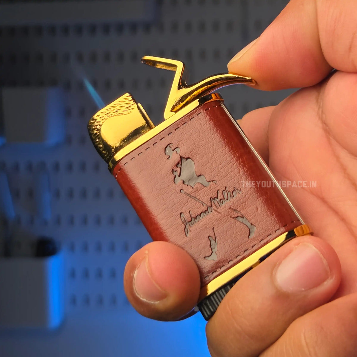 Vintage Styled Jet Flame Lighter (Metallic)