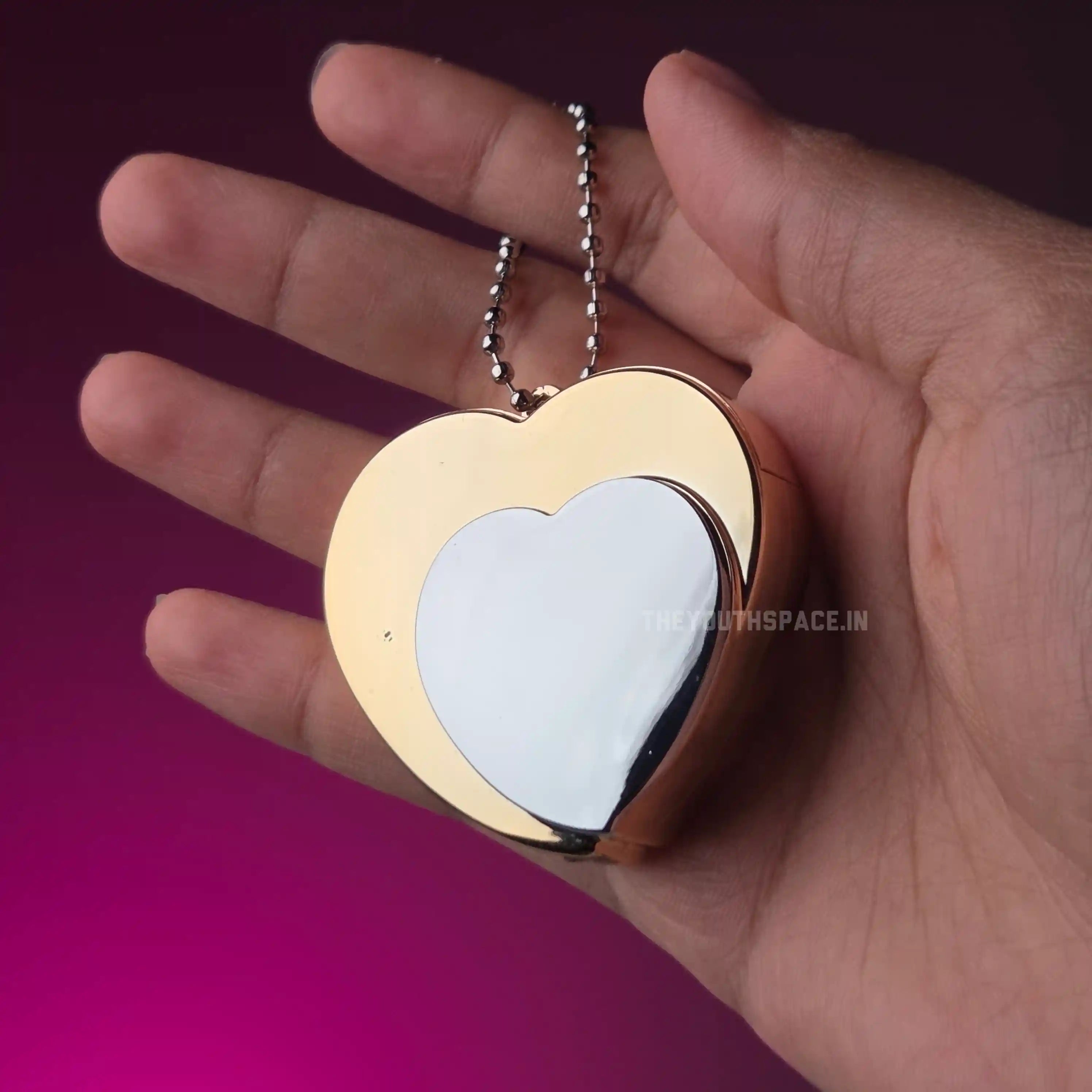 Dual Heart Red Jet Keyring Lighter
