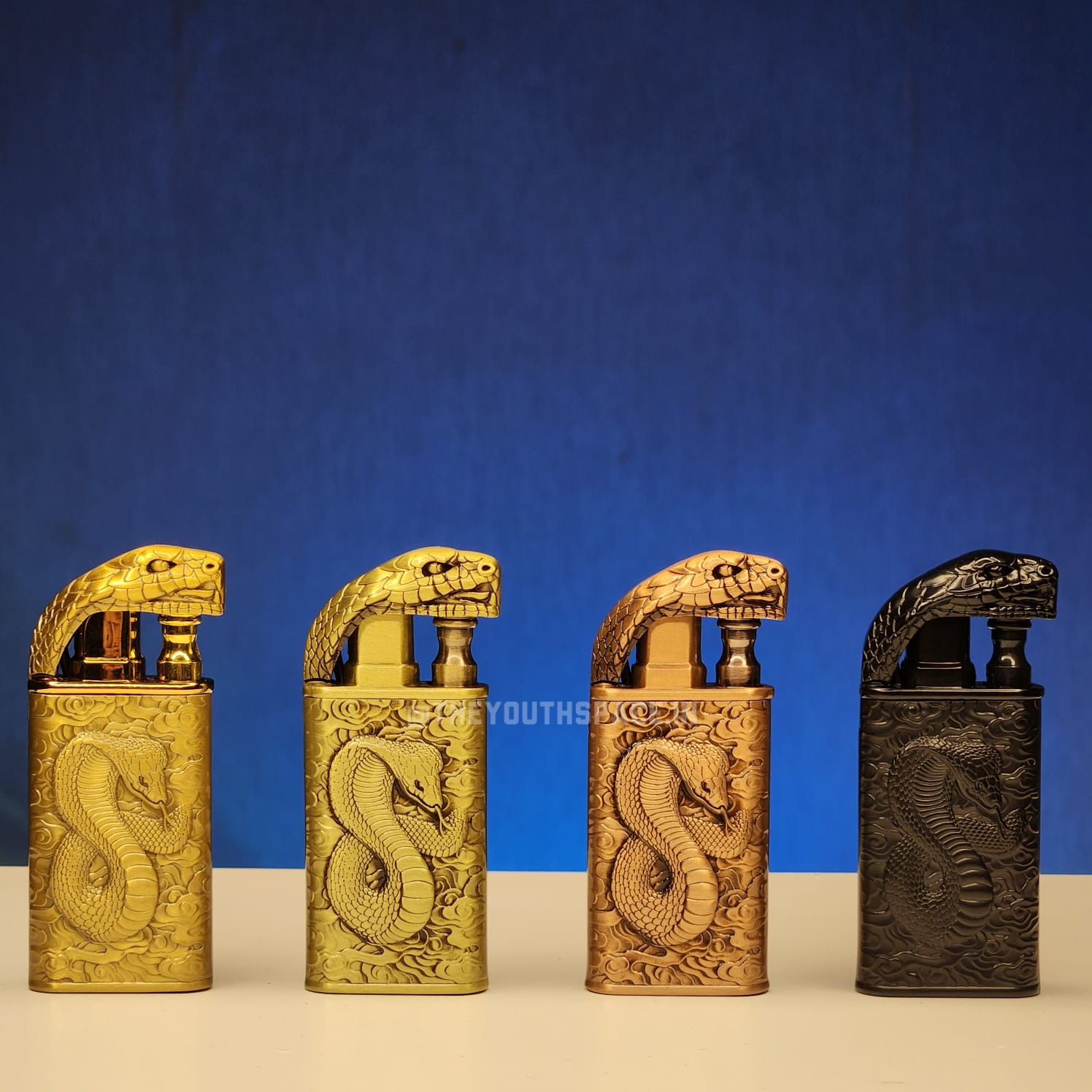 King Cobra Dual Flame Mode Lighter (Metallic)