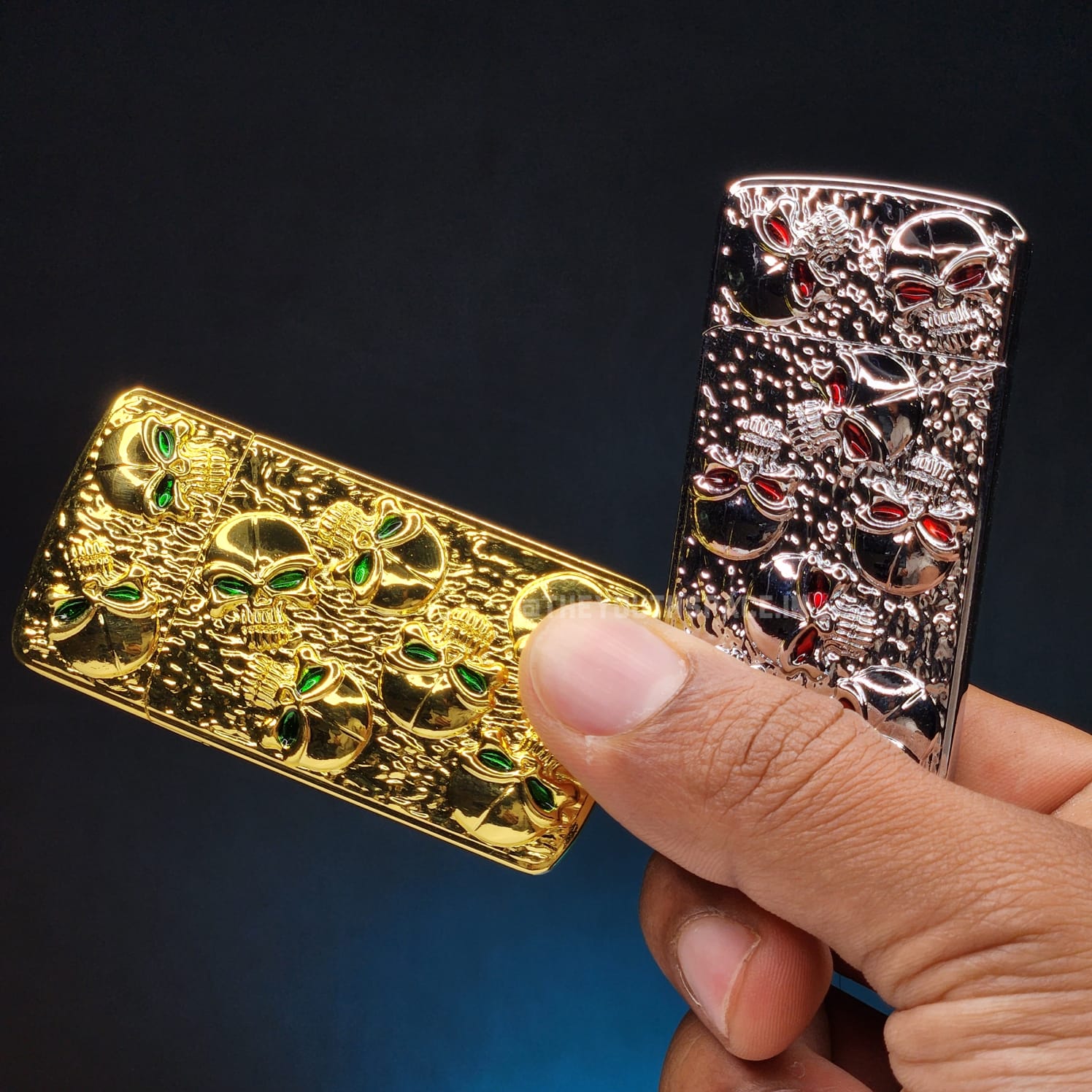 Jet Ignition Skull jet lighter (Metallic)