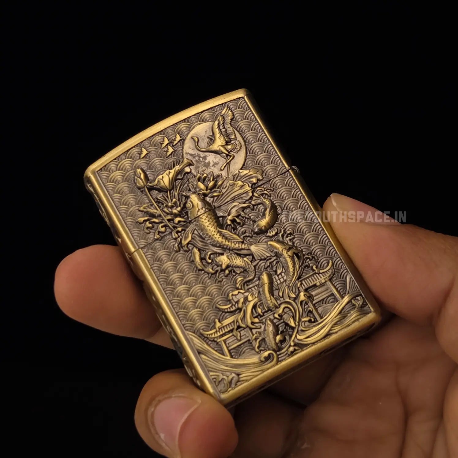 Zorro Ultimate Justice Brass 3D Carved Heavy Armor Drangon and Fish Lighter