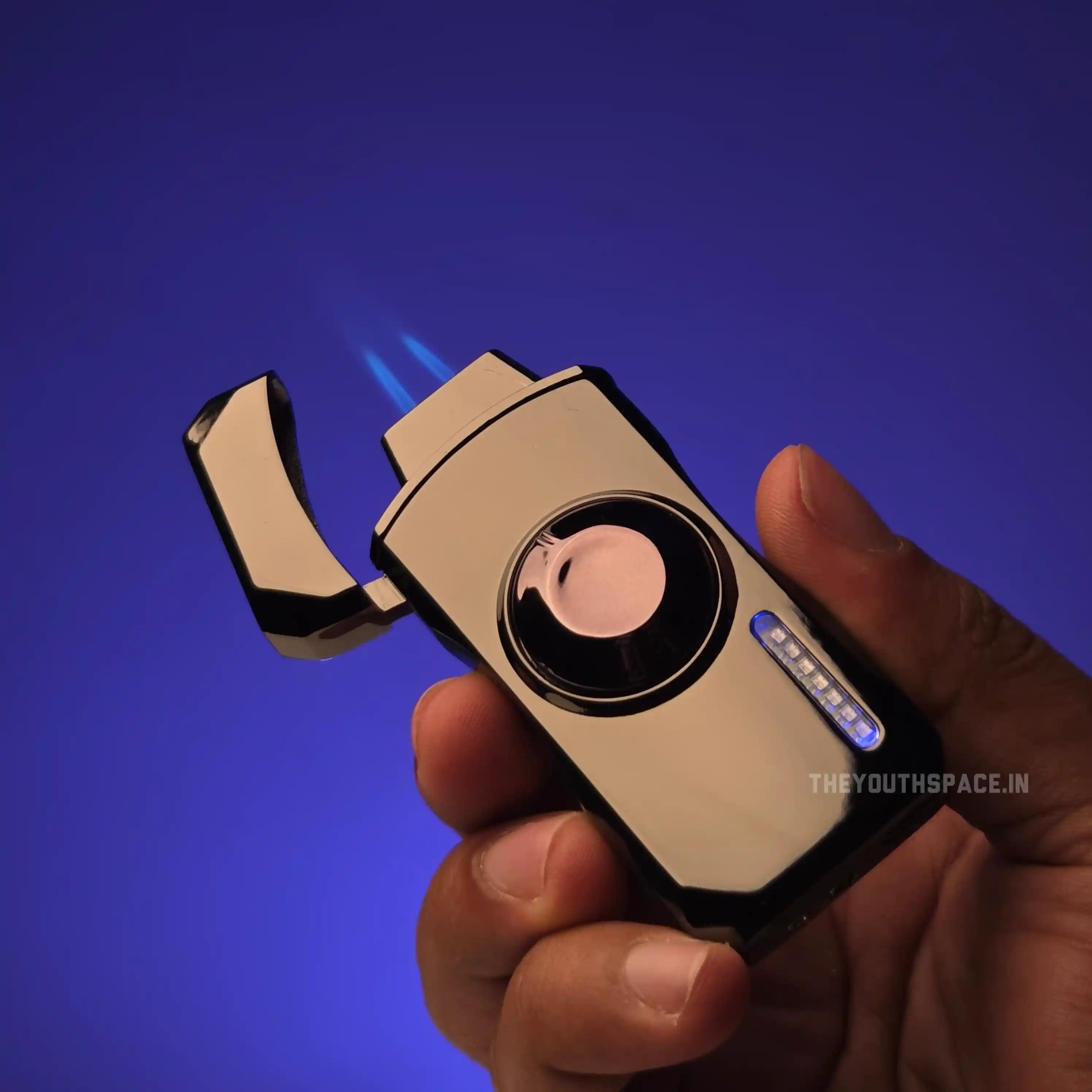Neo Vortex Led Spinner Dual Jet Lighter