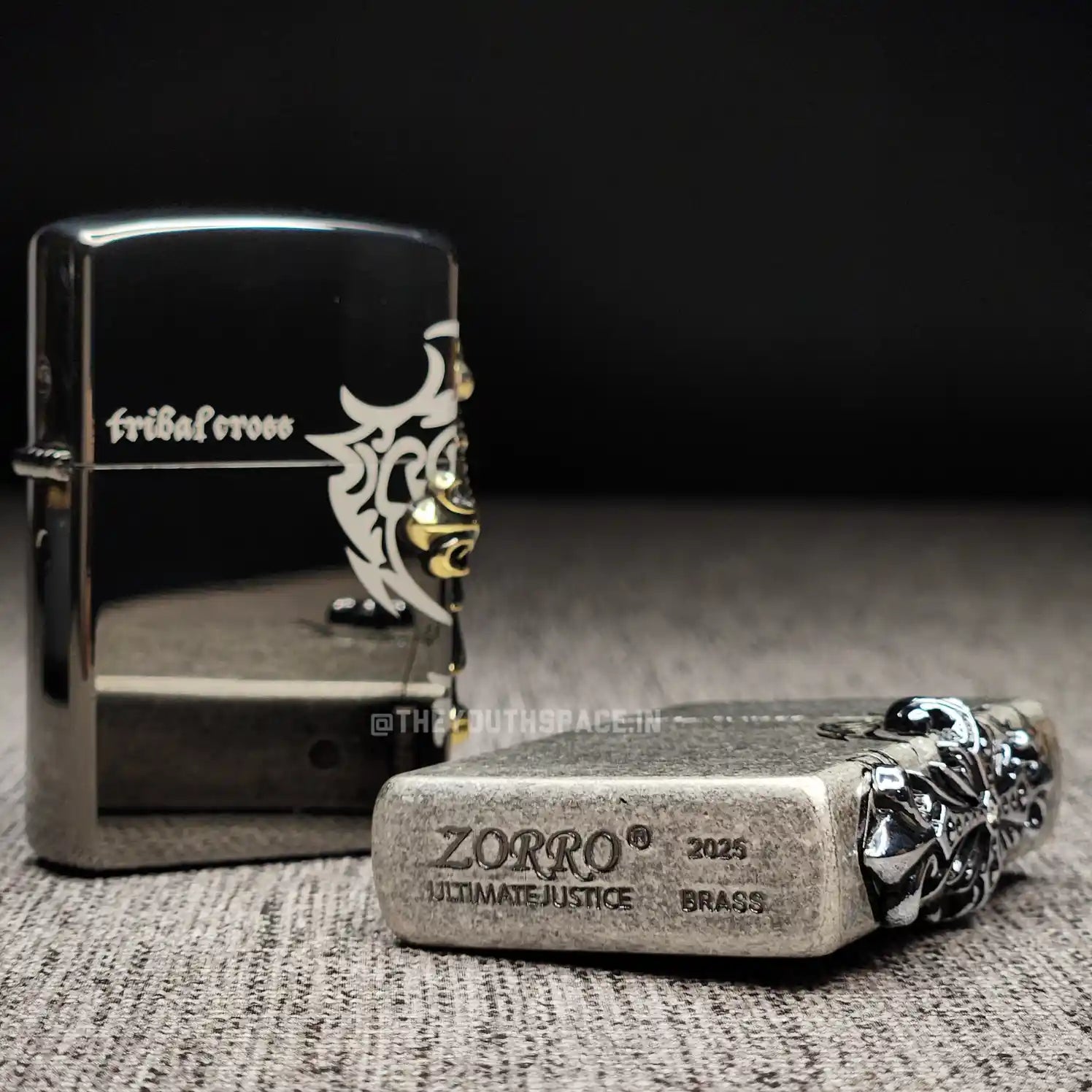 Zorro Ultimate Justice Brass Tribal Cross Lighter 2025