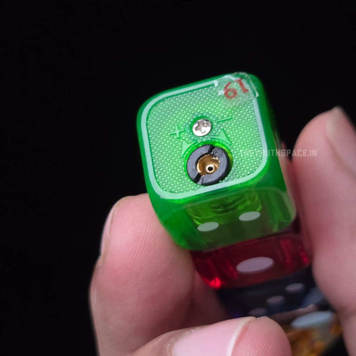 Glowing Dice Spinner Green Flame Jet Lighter