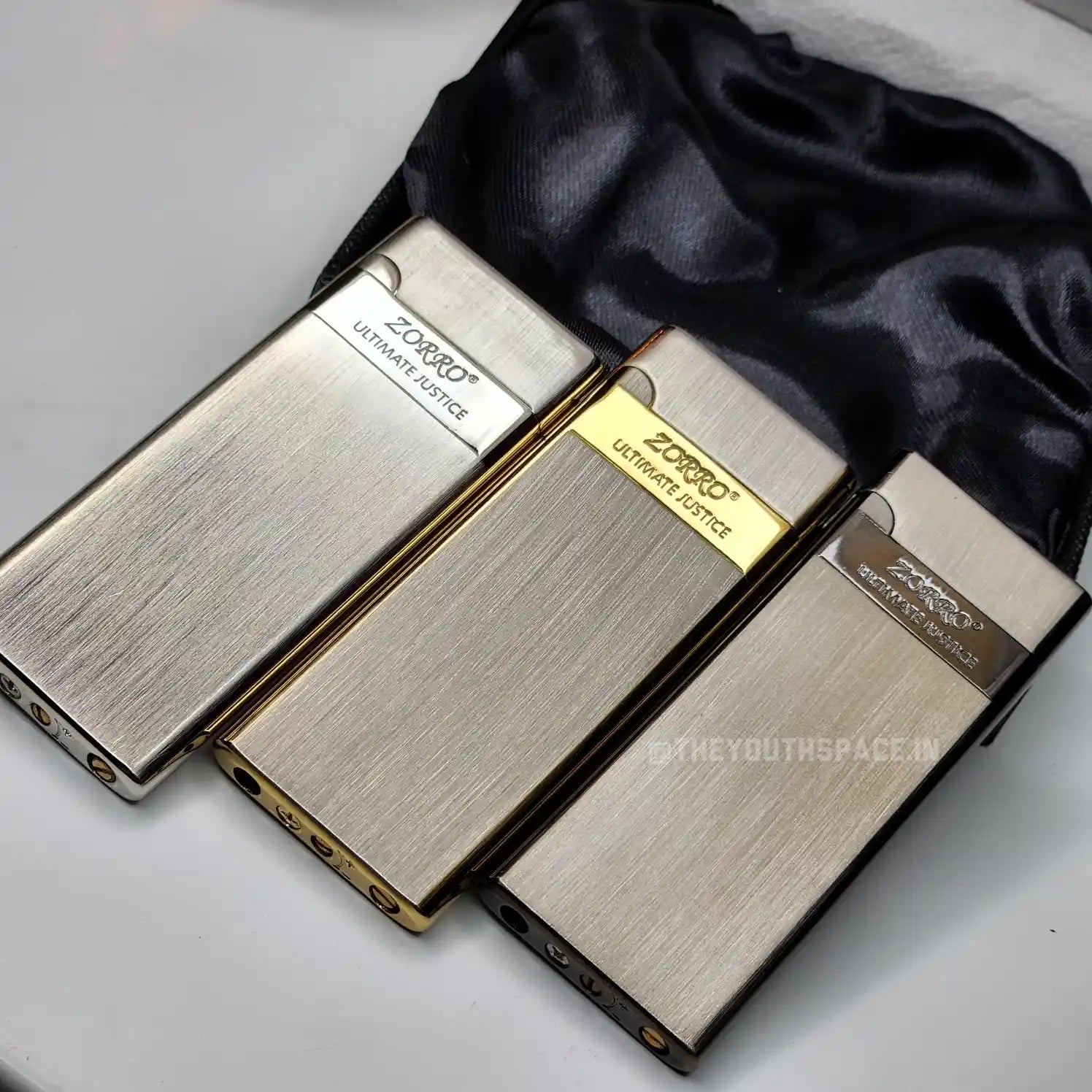 Zorro Ultimate Justice Ultra Slim Limited Edition Brass Butane Lighter