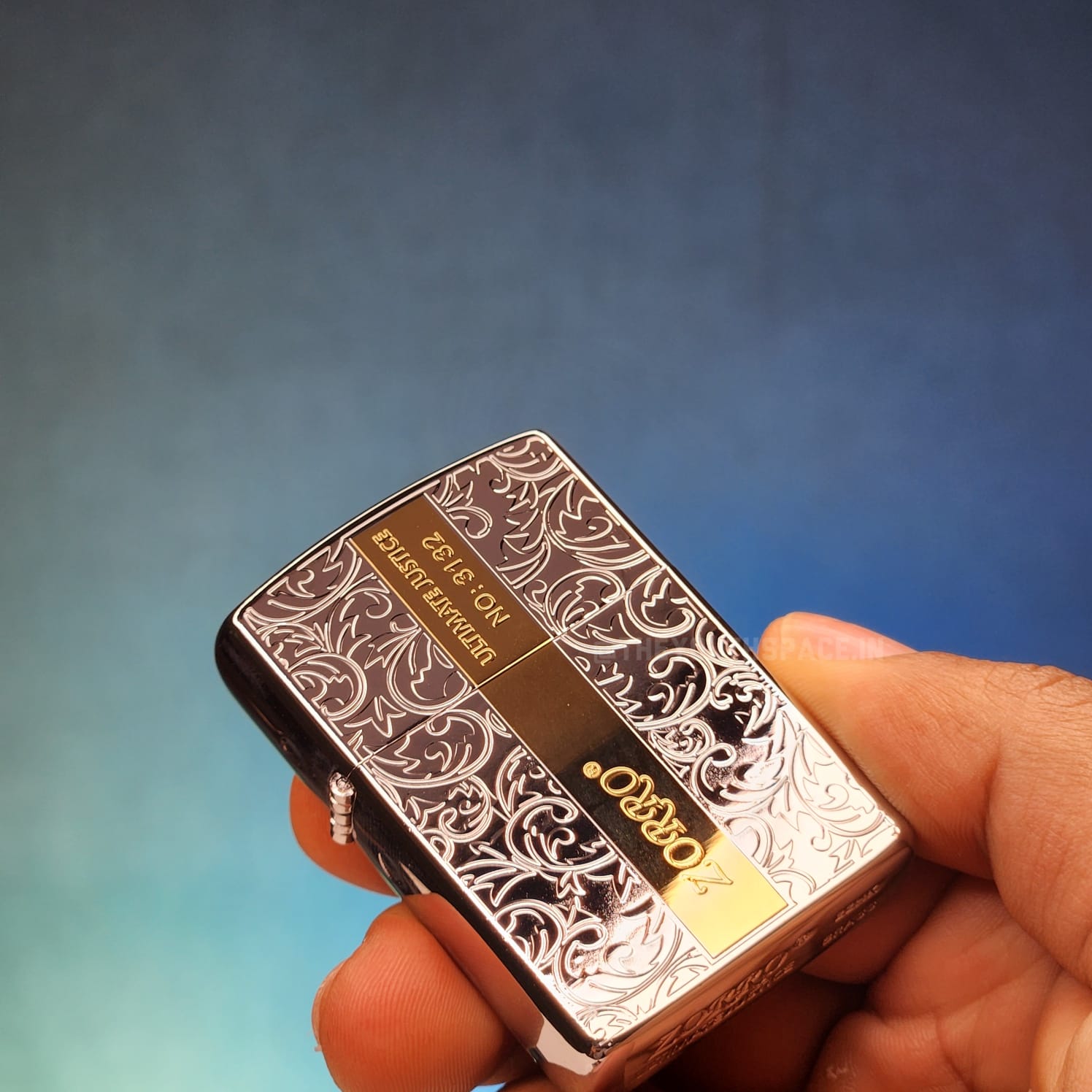 ZORRO ULTIMATE JUSTICE BRASS METALLIC SILVER COLOR LIGHTER 22HK