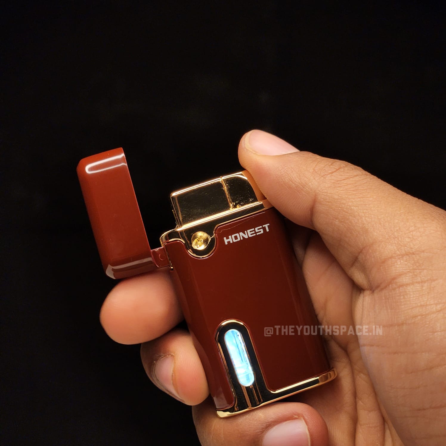 Mini Glow Tank Red Flame Jet Lighter
