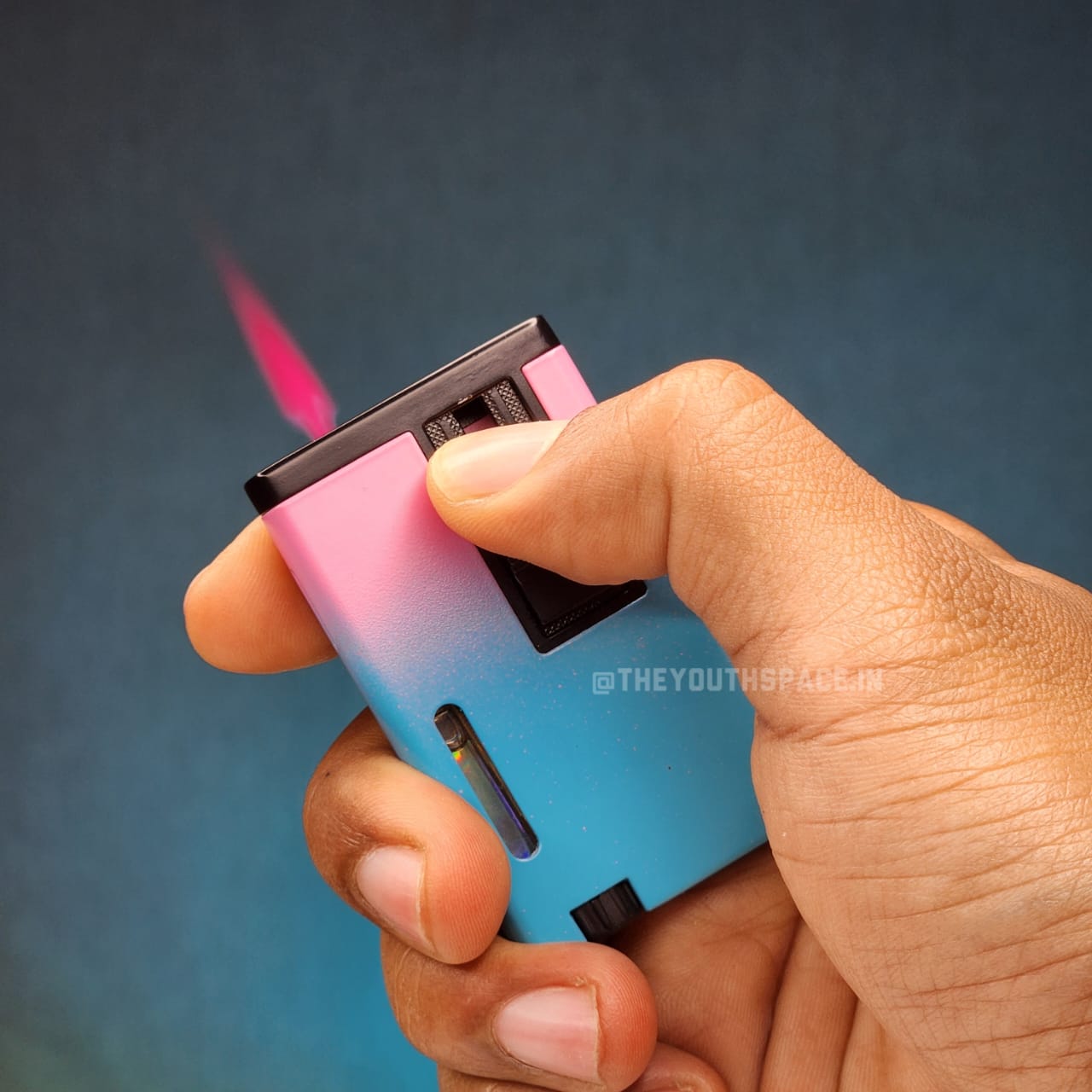 Dual tone Red Flame Jet Ignition Lighter (Metallic)