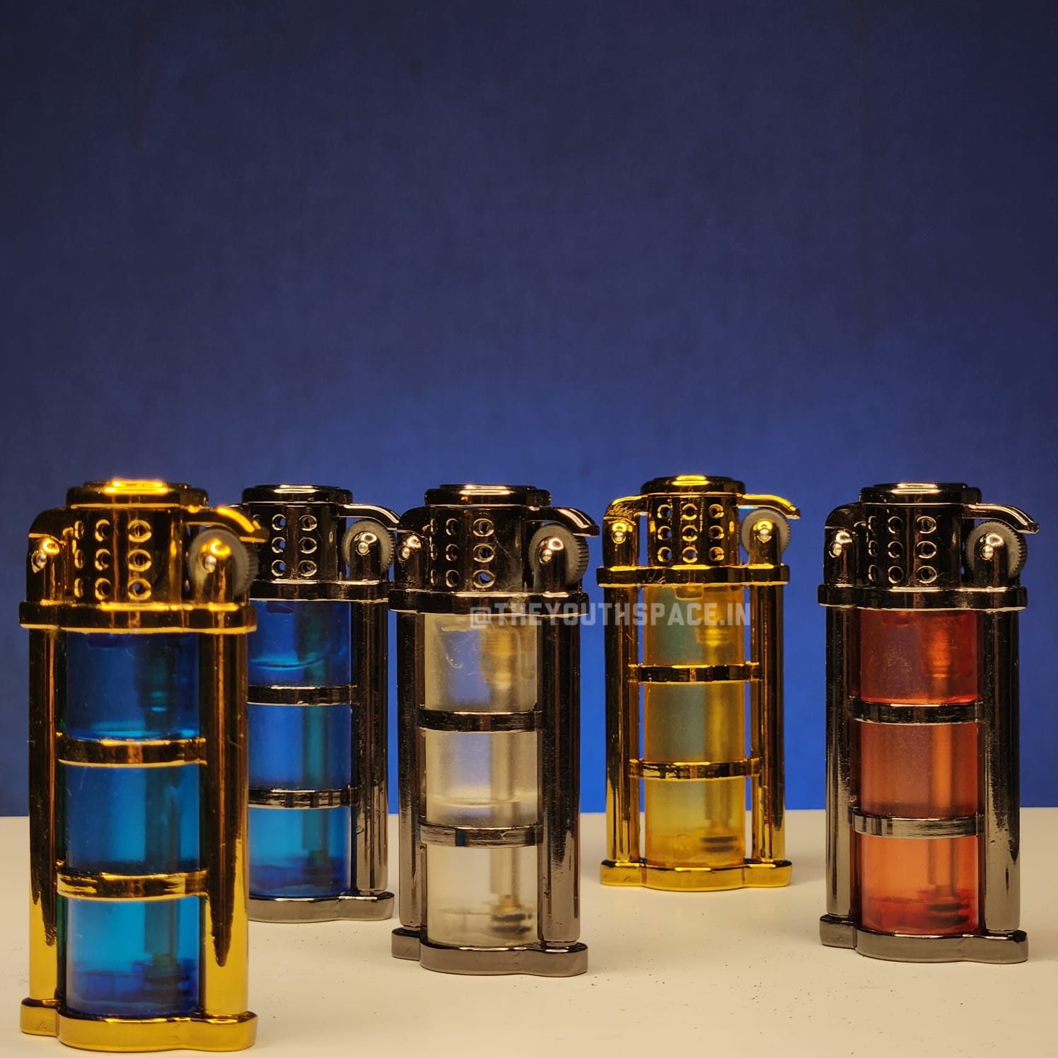 Lantern Clear Visible Tank Lighter (Metallic)