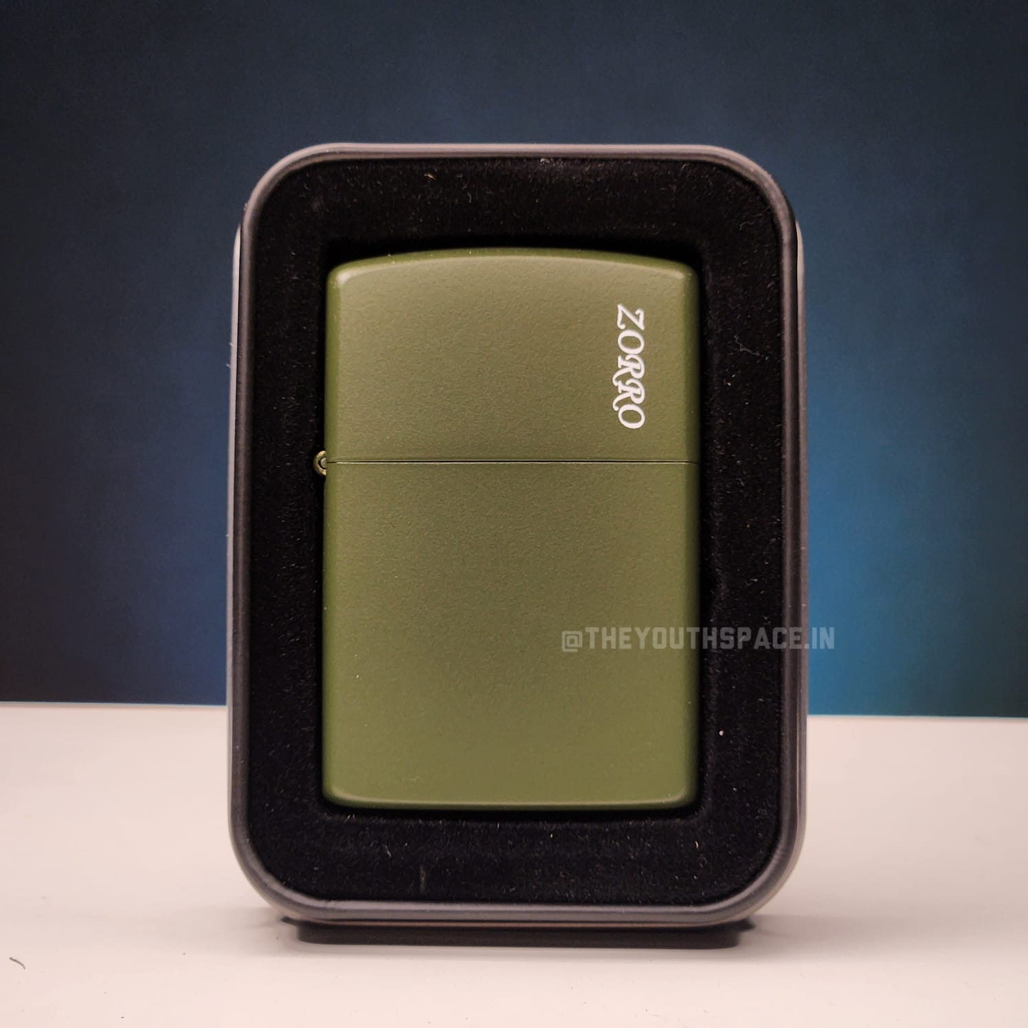 ZORRO ULTIMATE JUSTICE BRASS METALLIC OLIVE GREEN COLOR LIGHTER 22HK