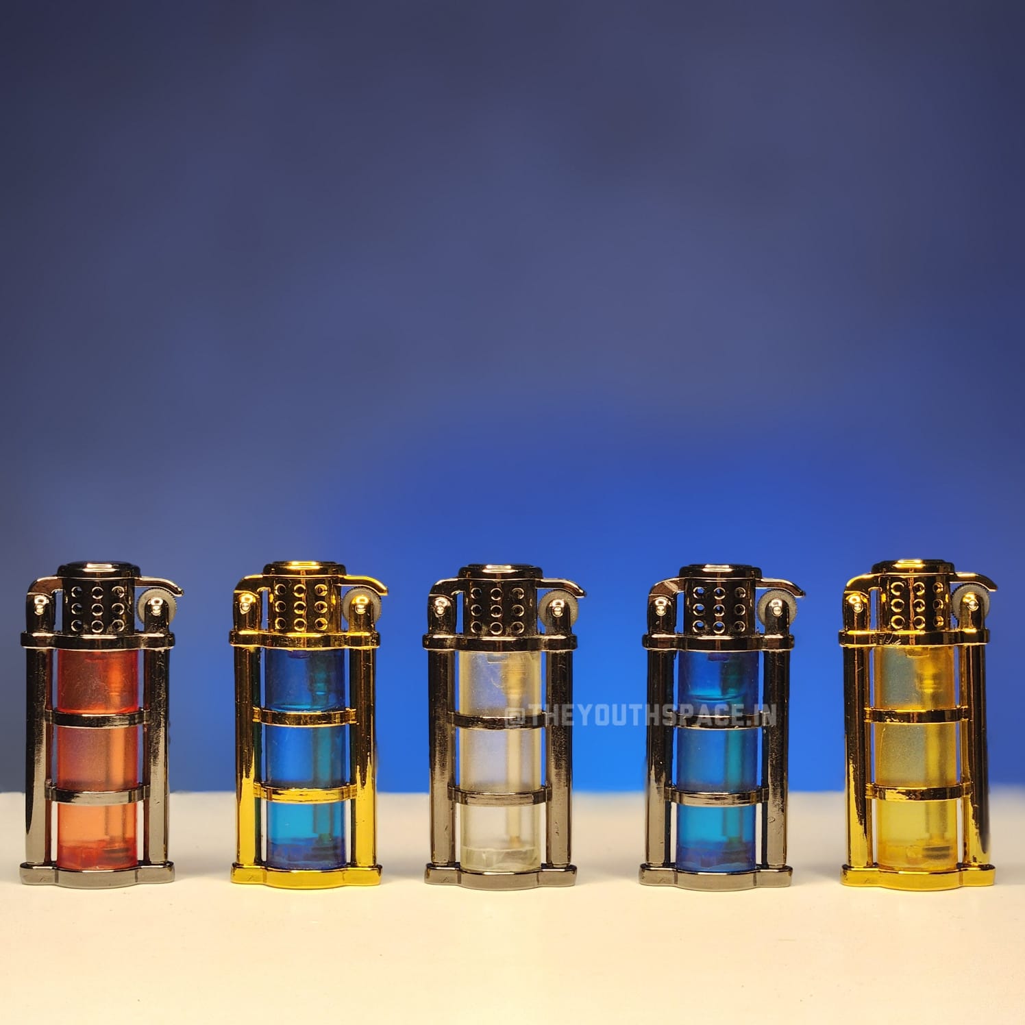 Lantern Clear Visible Tank Lighter (Metallic)