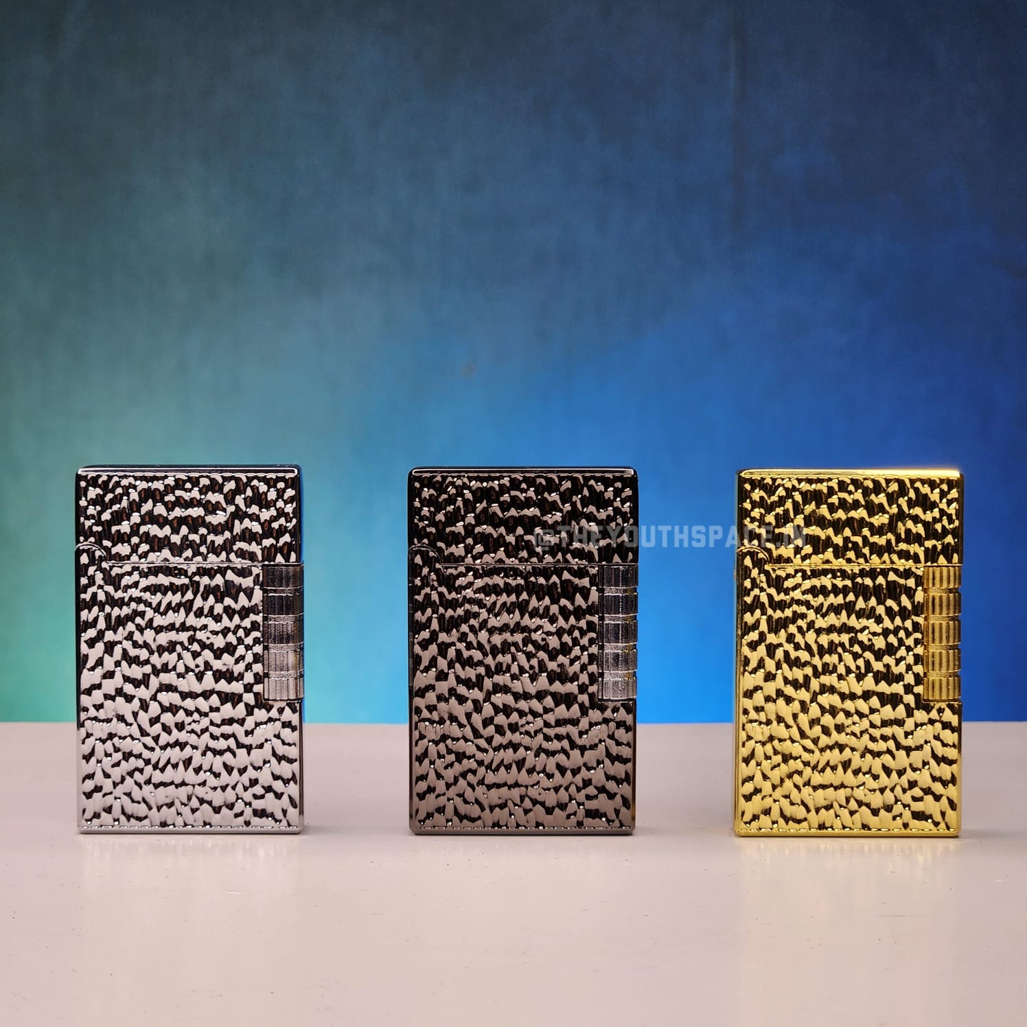 Classic Sleek Flint Wheel Lighter (Metallic) Model 2