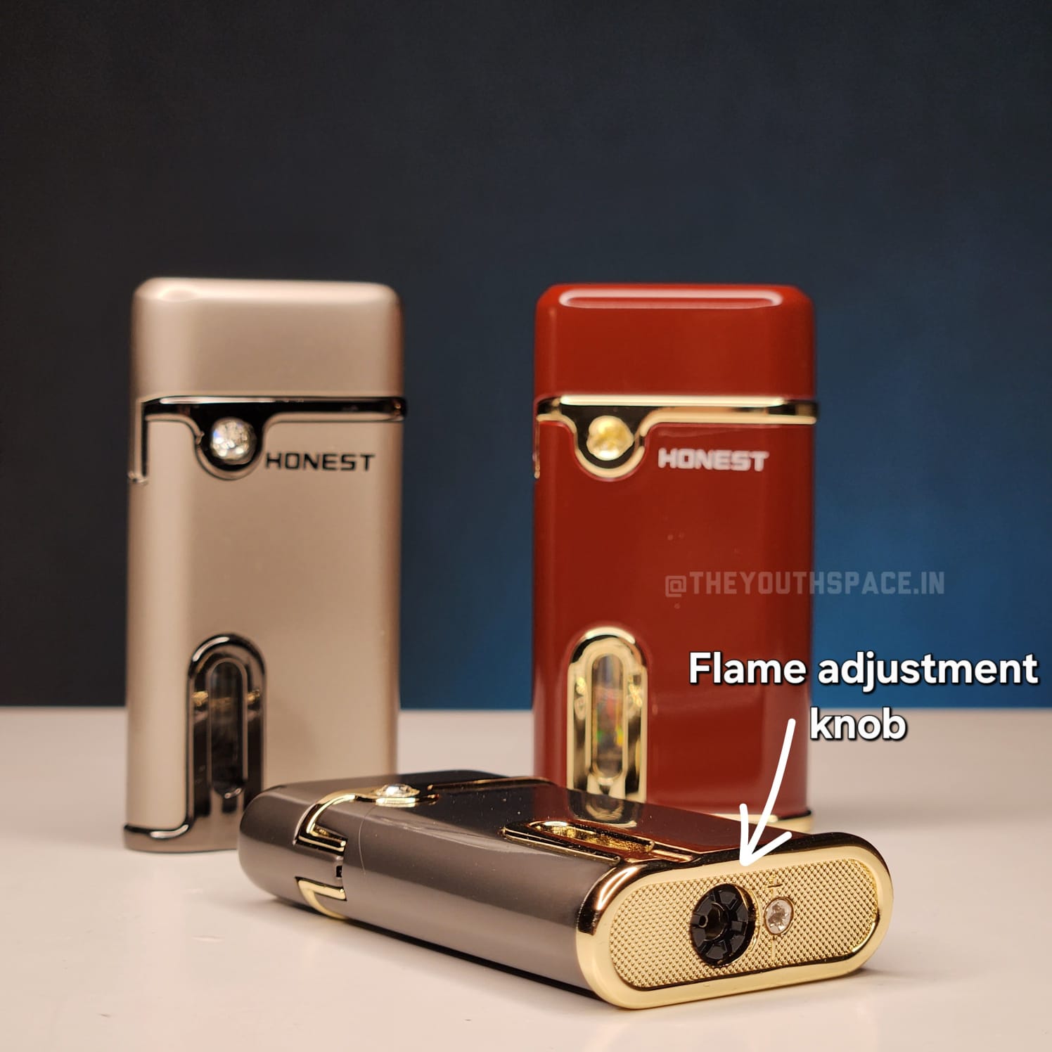 Mini Glow Tank Red Flame Jet Lighter