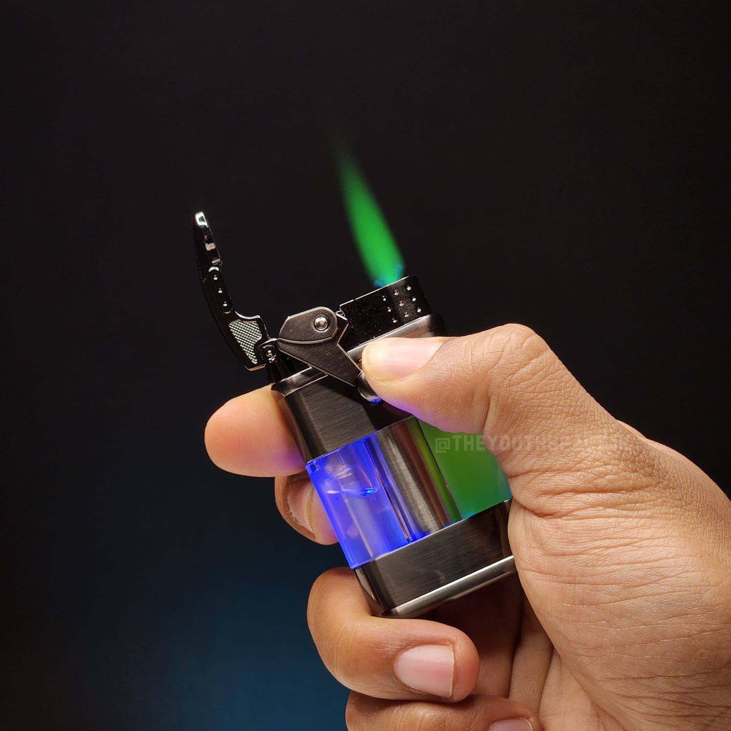 Green Flame Jet Ignition Lighter (Metallic)