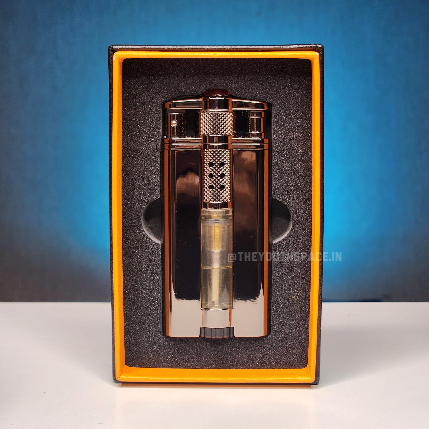Heavy Block Burner Jet Flame Lighter (Metallic)