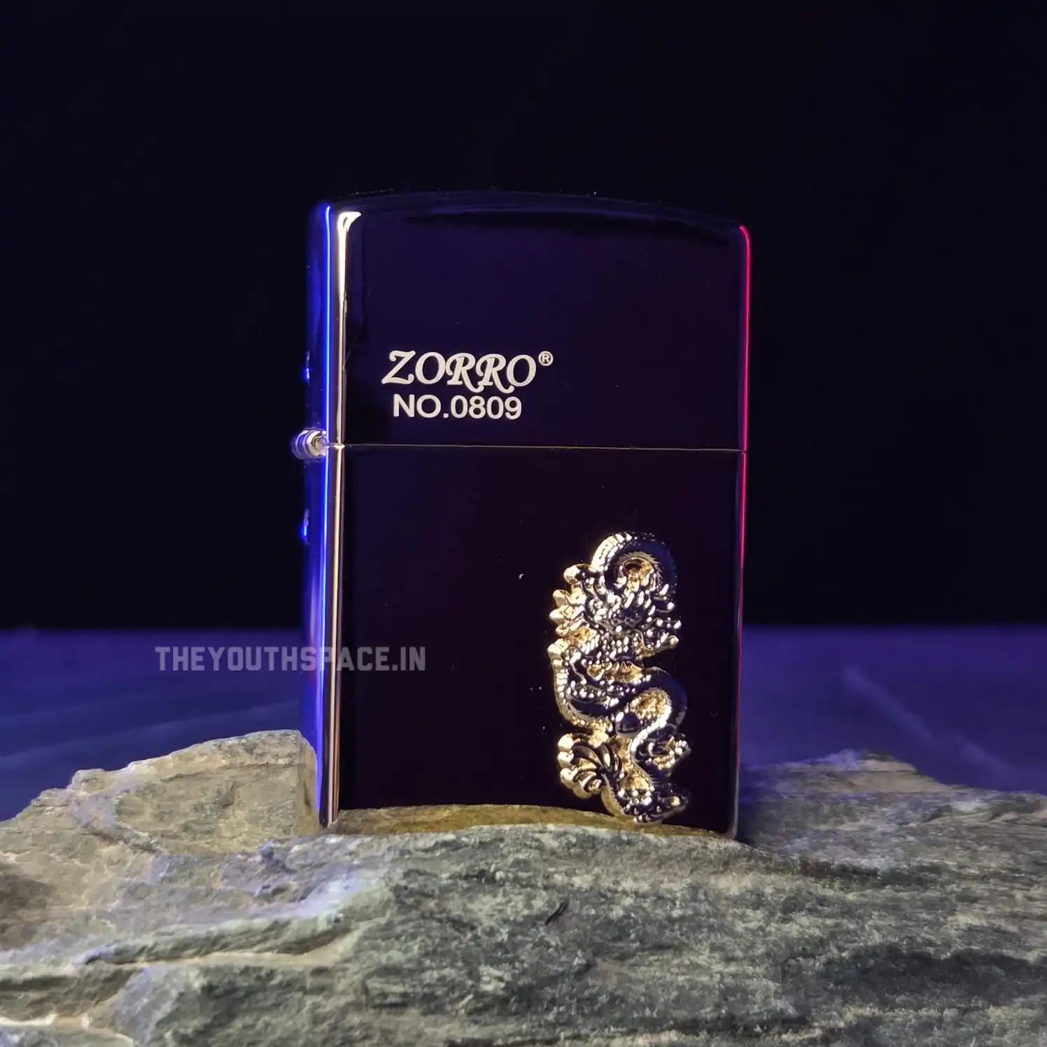 ZORRO ULTIMATE JUSTICE BRASS GOLDEN DRAGON EMBOSSED LIGHTER 24HK