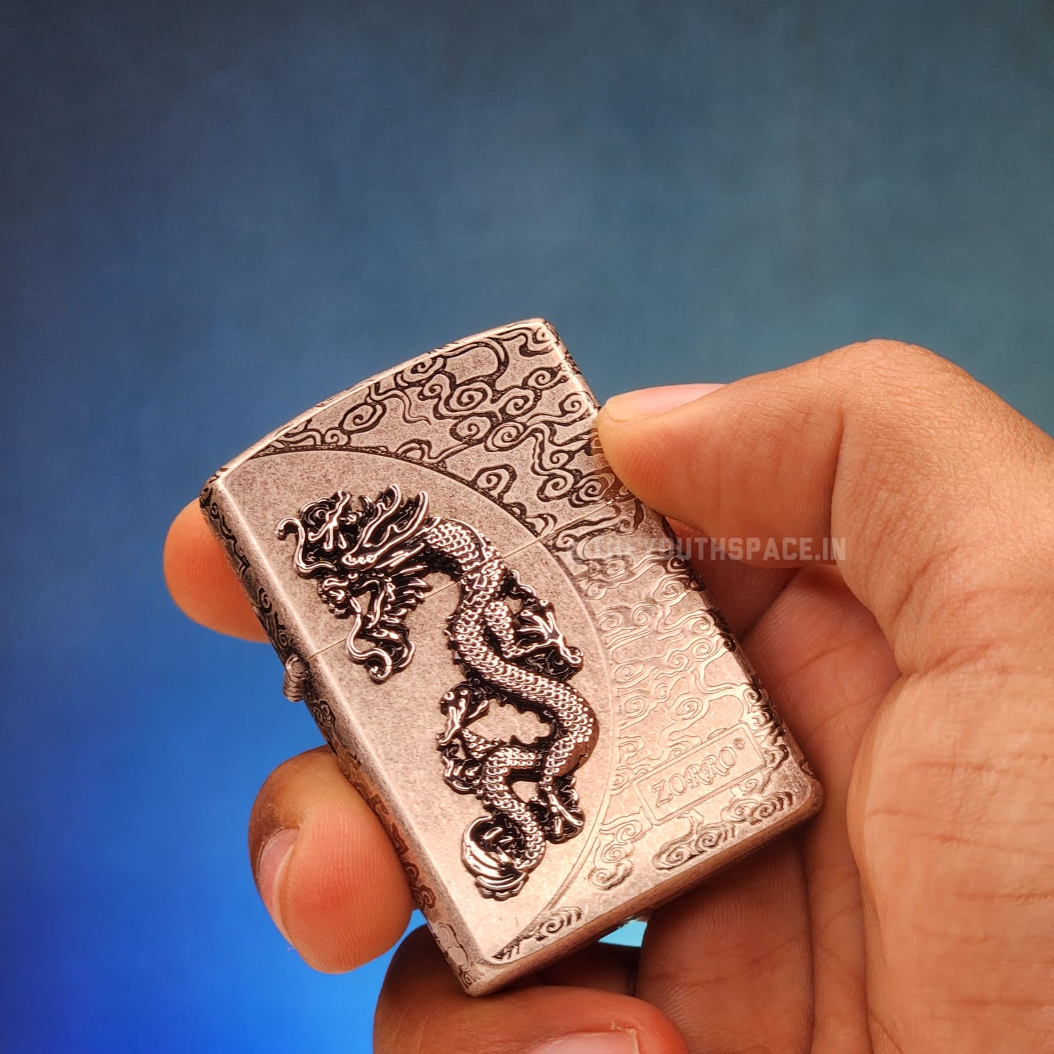 ZORRO ULTIMATE JUSTICE BRASS ANTIQUE DRAGON EMBOSSED LIGHTER 24 HK