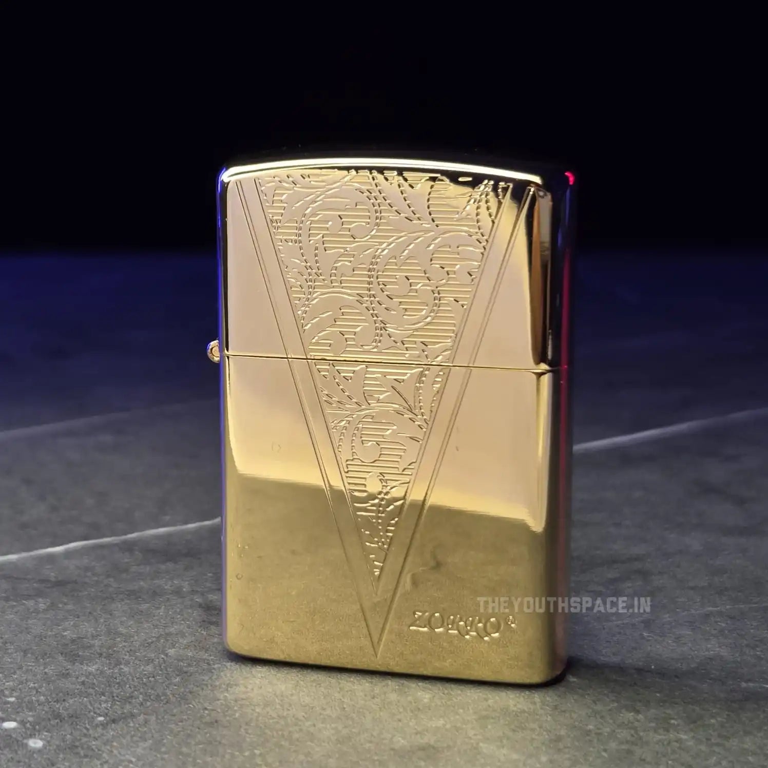 ZORRO ULTIMATE JUSTICE BRASS GOLDEN ENGRAVED LIGHTER 22HK