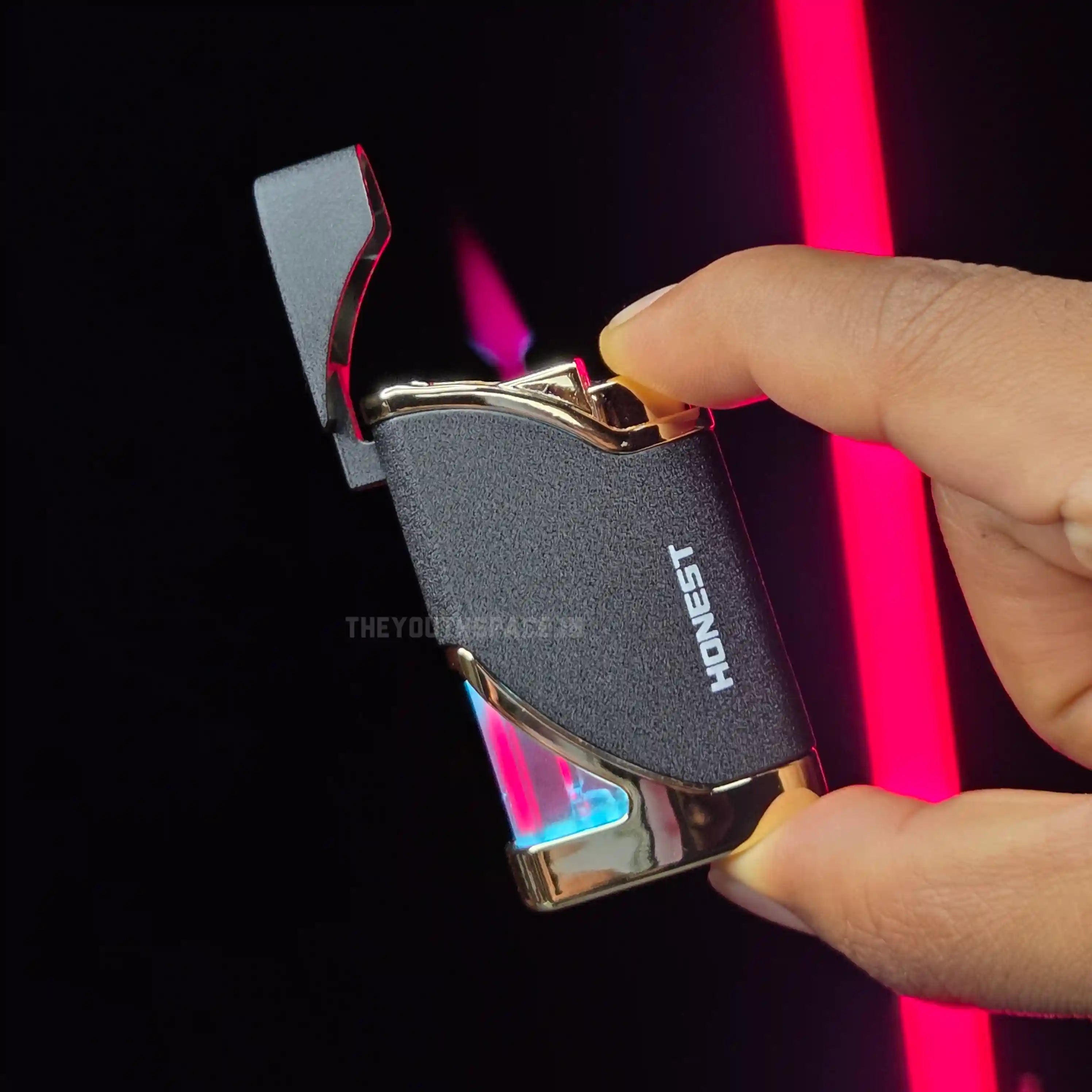 Honest Compact Matte Black Glow Tank Jet Lighter