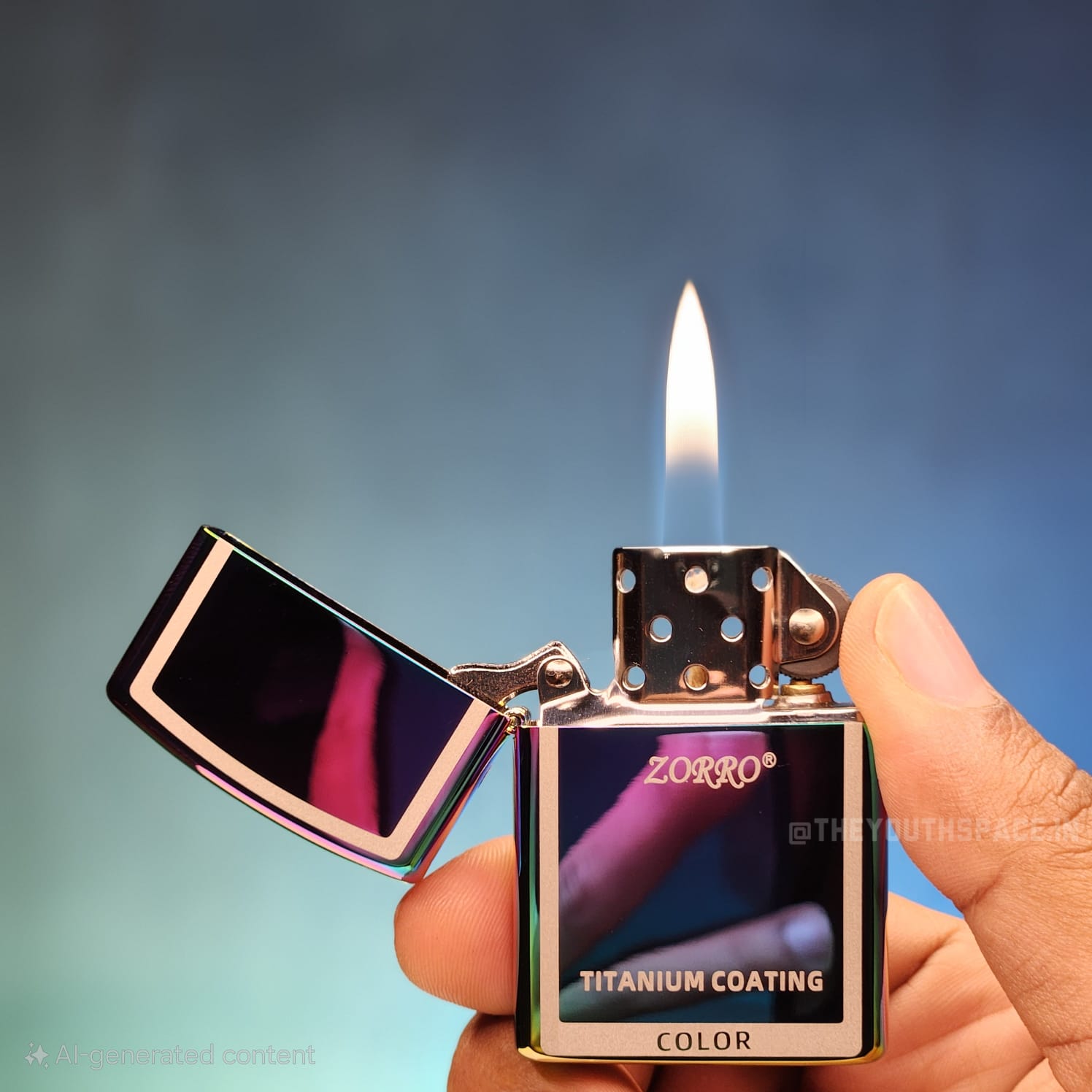 Original Zorro Ultimate Justice Brass Mukti-color with Titanium Coating lighter 23HK