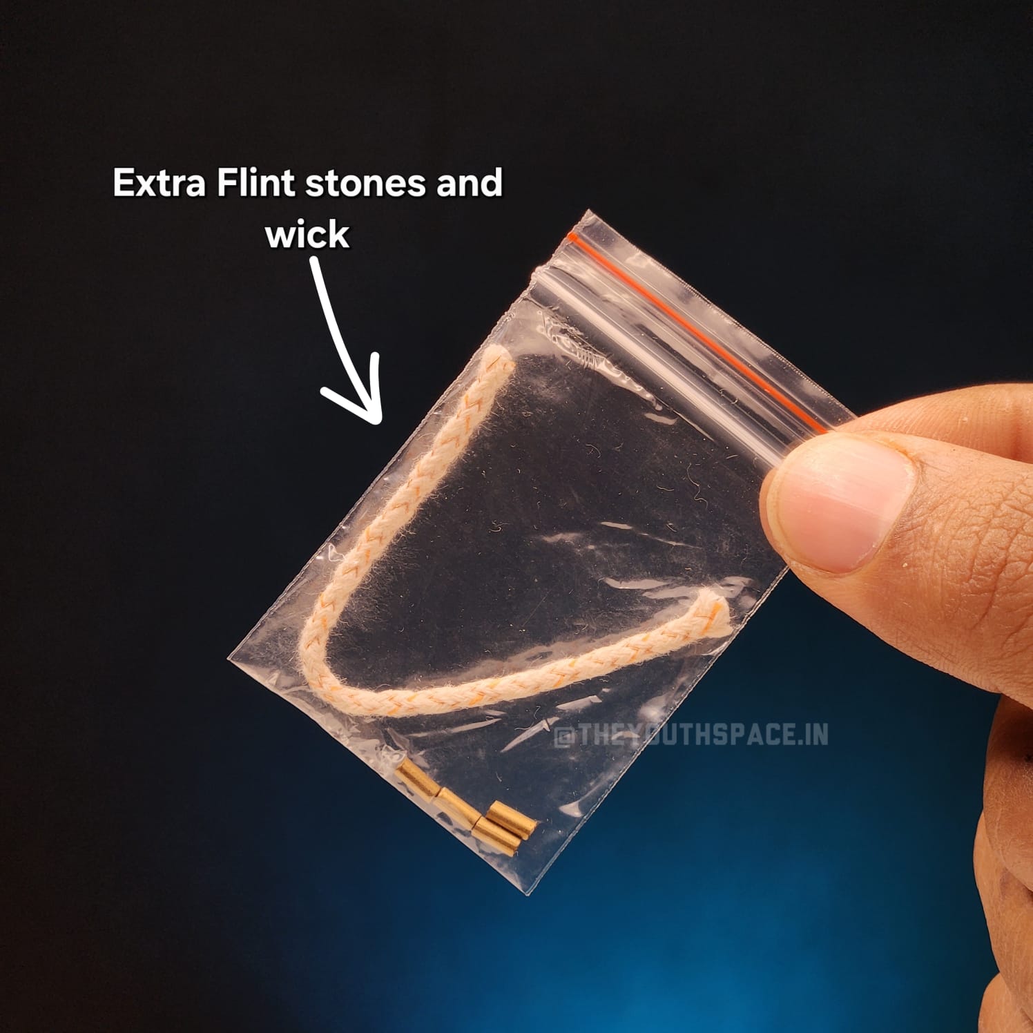 Vintage Rugged Stone Finish Flint Stone Lighter (Metallic)