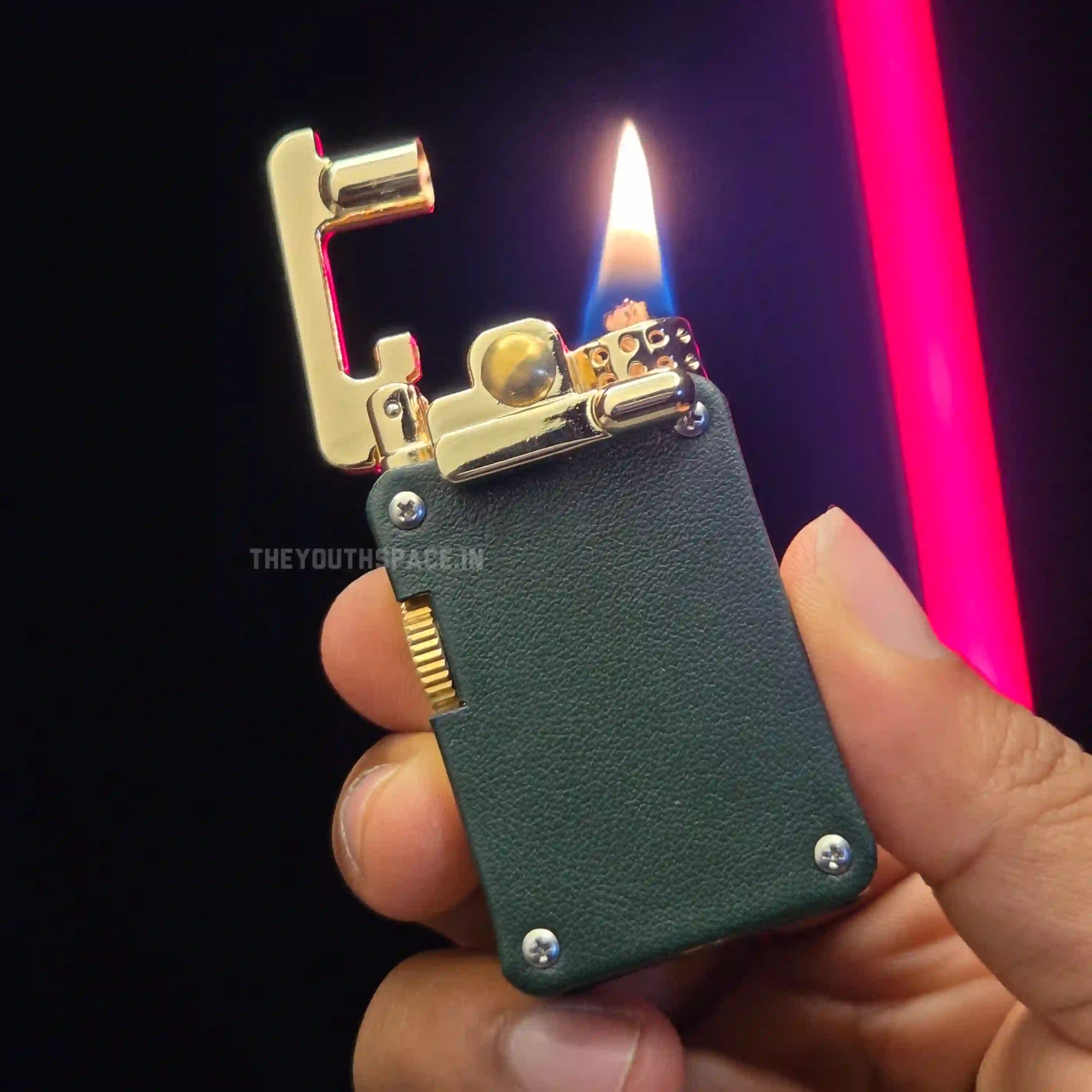 CHIEF 702 Carved Leather Rocker Arm Lighter