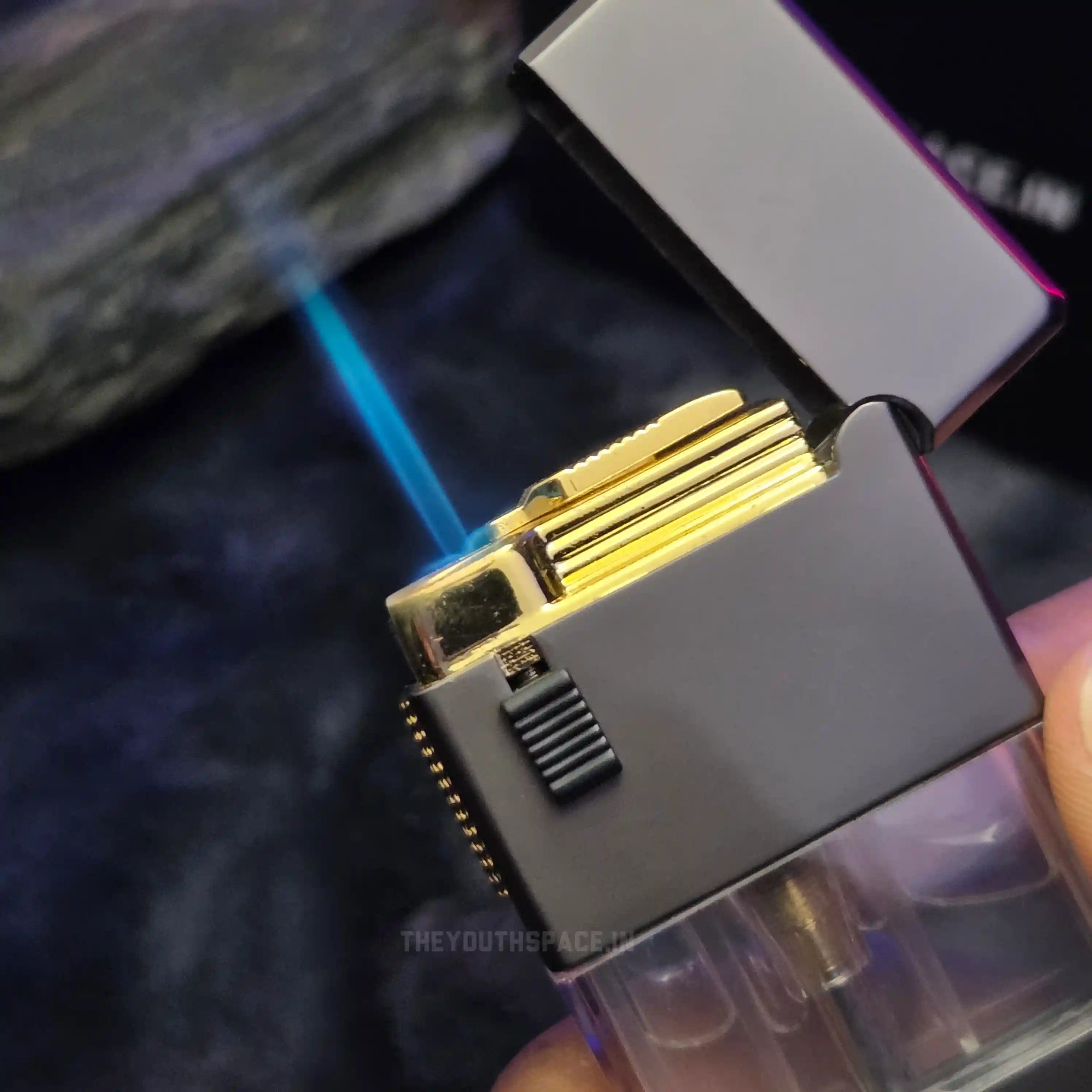 Dual Flame Mode Sleek Lighter (Metallic)