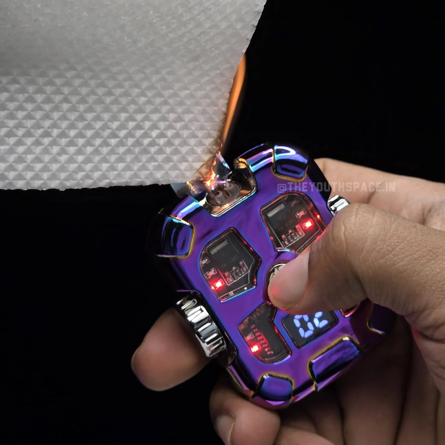 Double Arc Gyro Spinning Led USB rechargeable Lighter