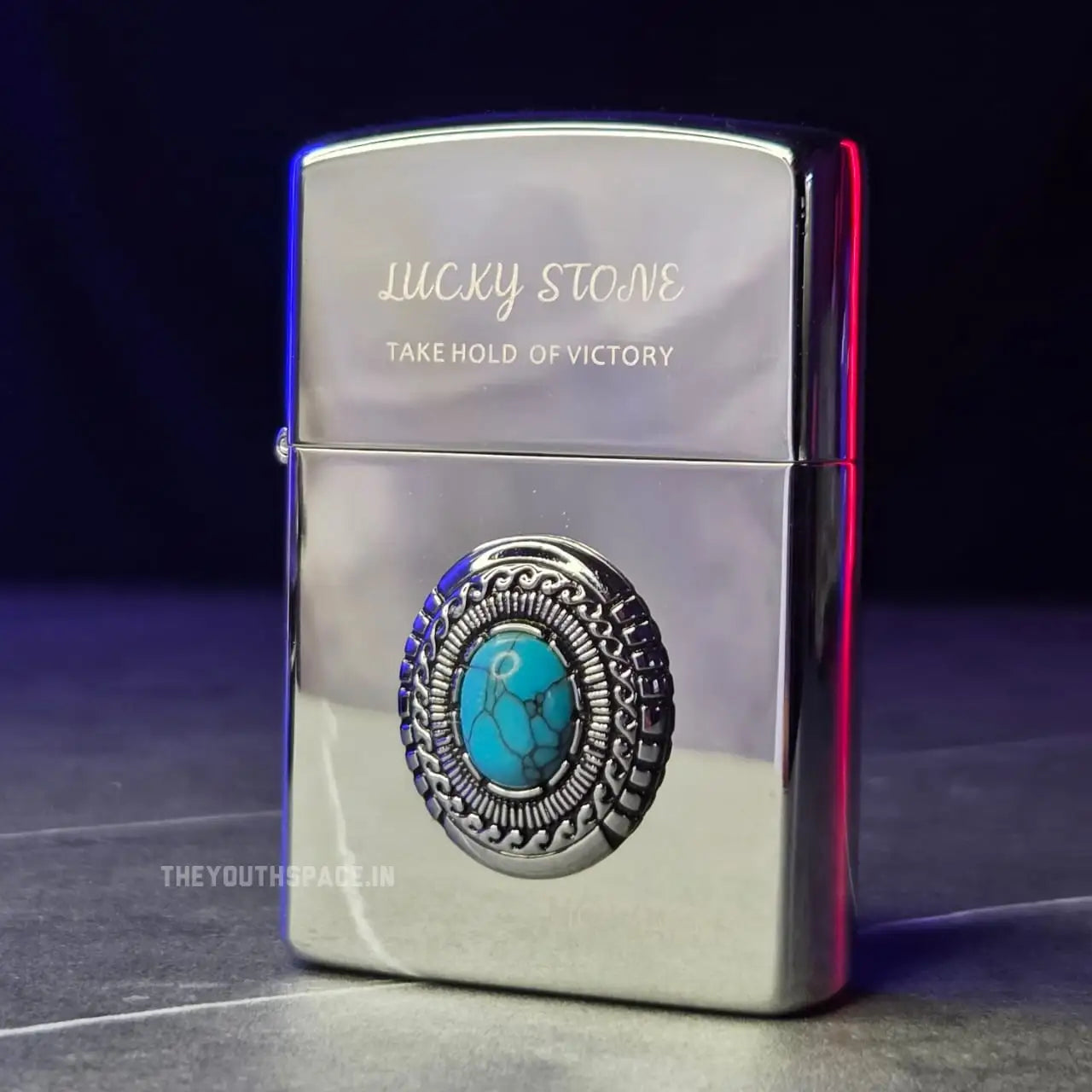 ZORRO ULTIMATE JUSTICE BRASS TURQUOISE LUCKY STONE LIGHTER 24HK